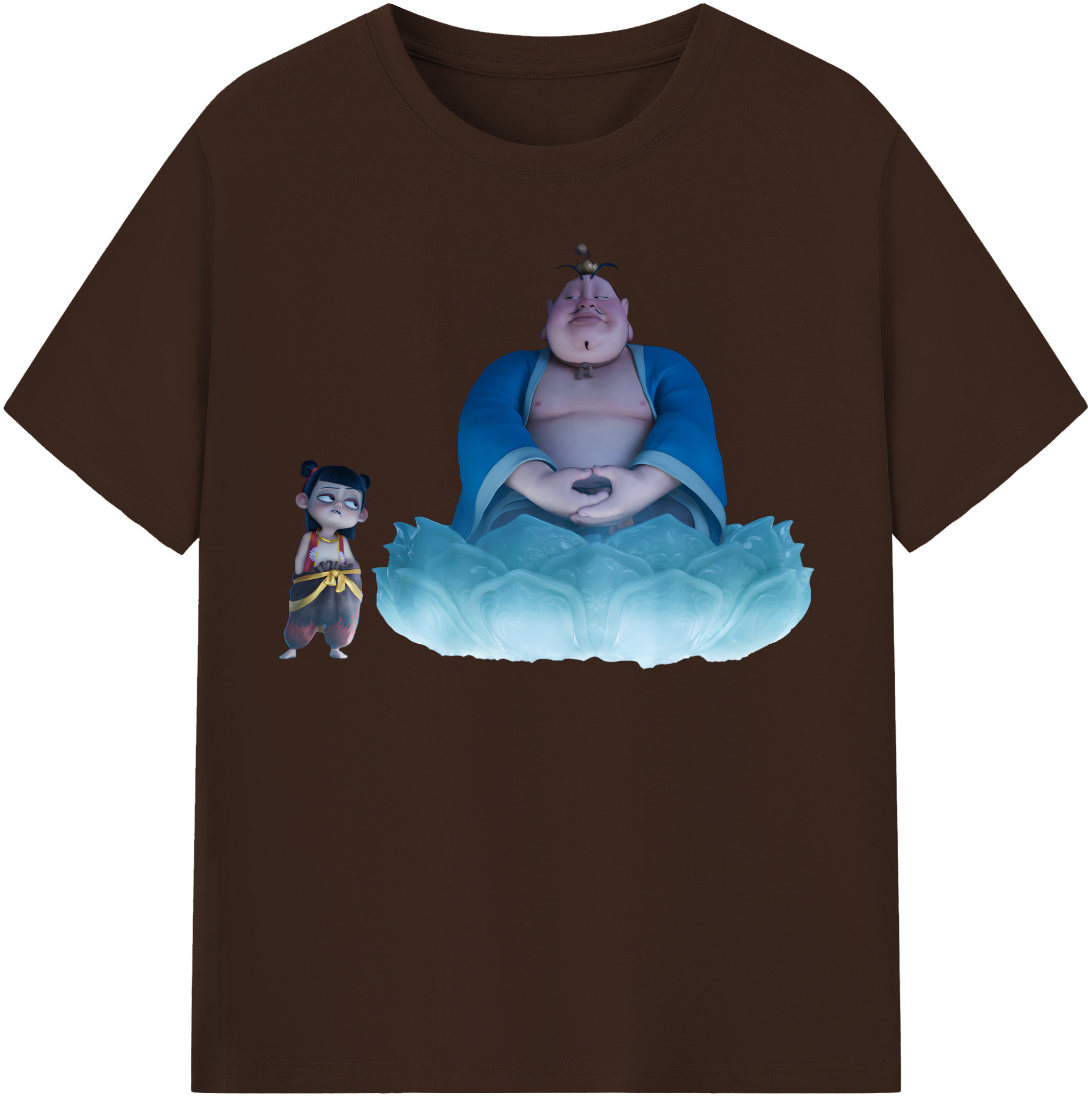 （画像用） Ne Zha 2 ナタ 魔童の大暴れ 綿100％半袖Tシャツ（フロントプリント）