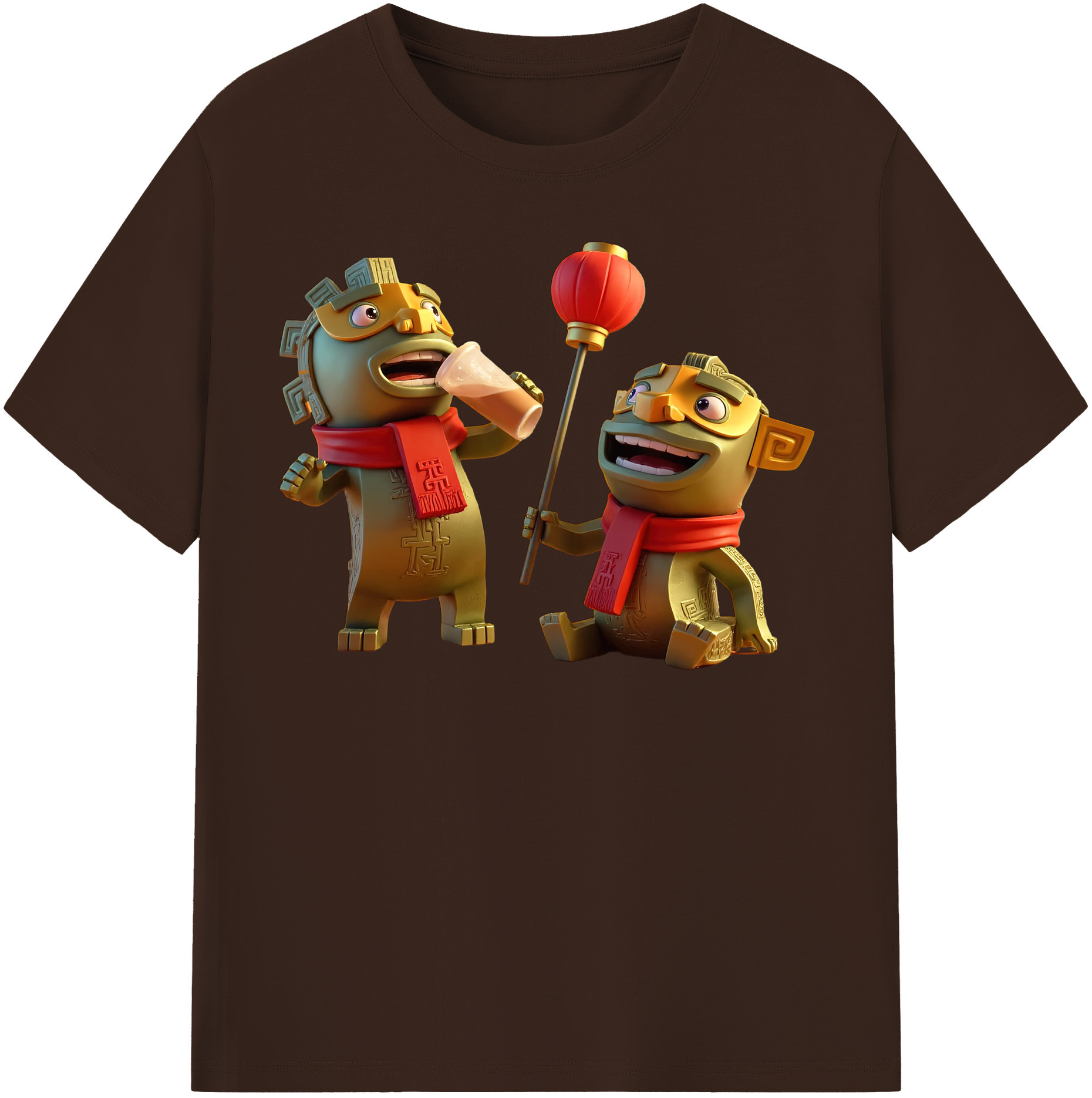 （画像用） Ne Zha 2 ナタ 魔童の大暴れ 綿100％半袖Tシャツ（フロントプリント）