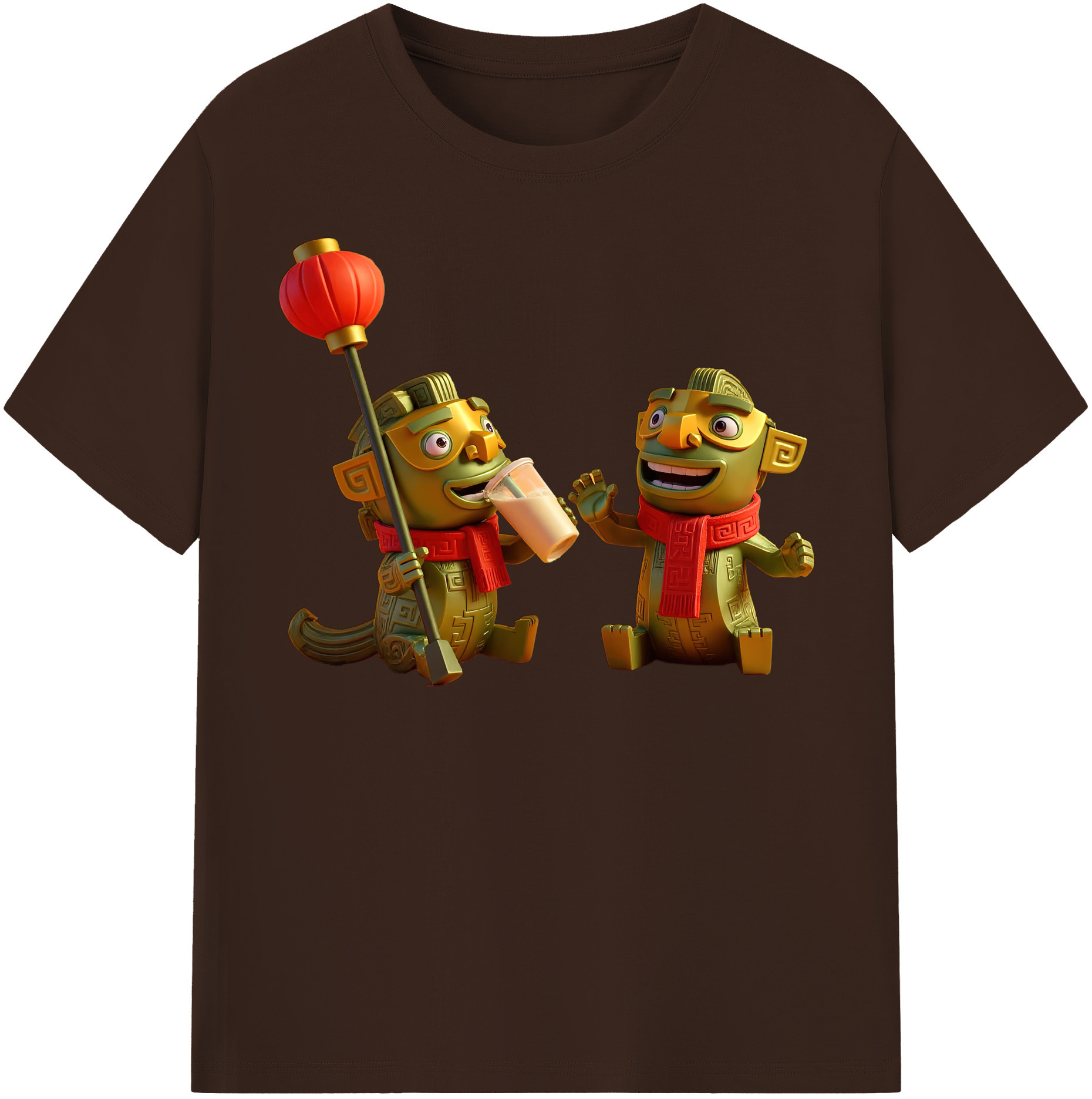 （画像用） Ne Zha 2 ナタ 魔童の大暴れ 綿100％半袖Tシャツ（フロントプリント）