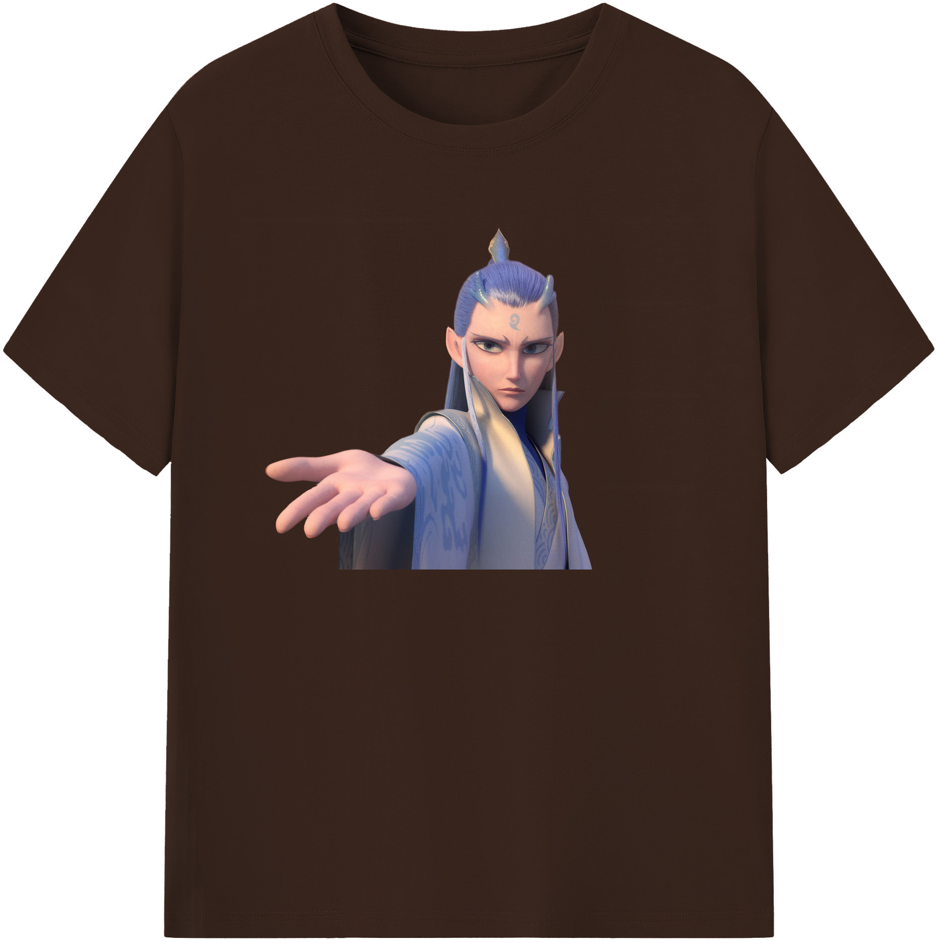 （画像用） Ne Zha 2 ナタ 魔童の大暴れ 綿100％半袖Tシャツ（フロントプリント）