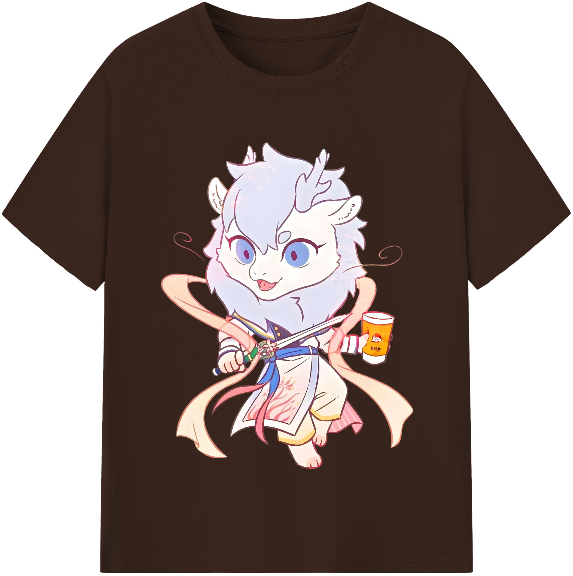 （画像用） Ne Zha 2 ナタ 魔童の大暴れ 綿100％半袖Tシャツ（フロントプリント）