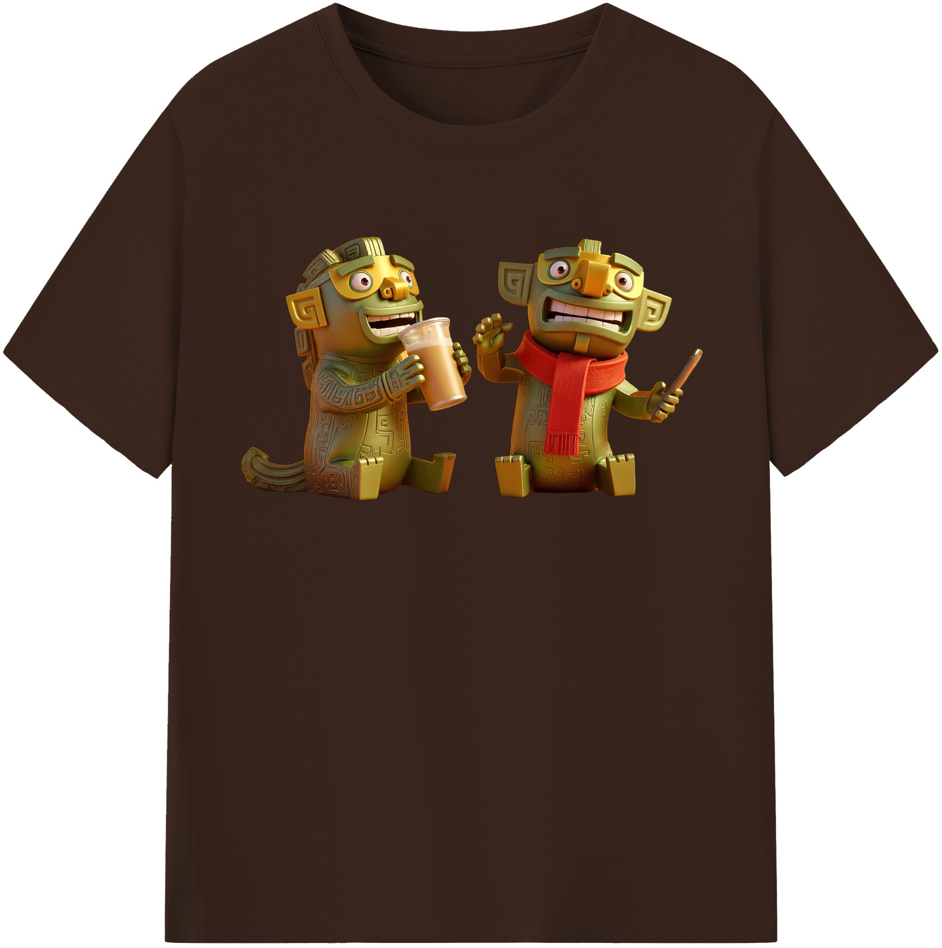 （画像用） Ne Zha 2 ナタ 魔童の大暴れ 綿100％半袖Tシャツ（フロントプリント）