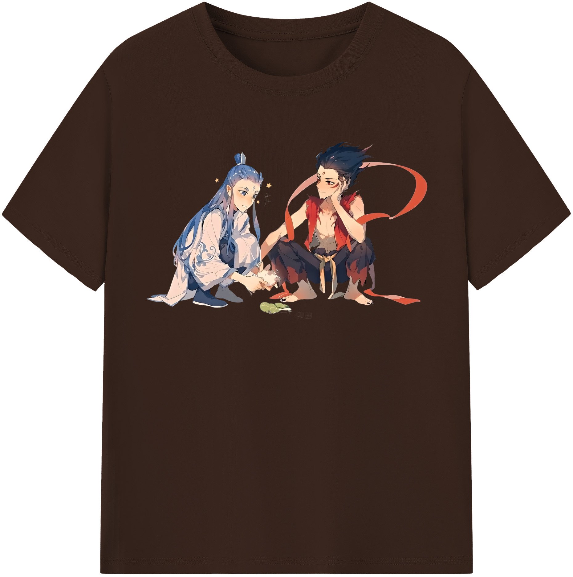 （画像用） Ne Zha 2 ナタ 魔童の大暴れ 綿100％半袖Tシャツ（フロントプリント）