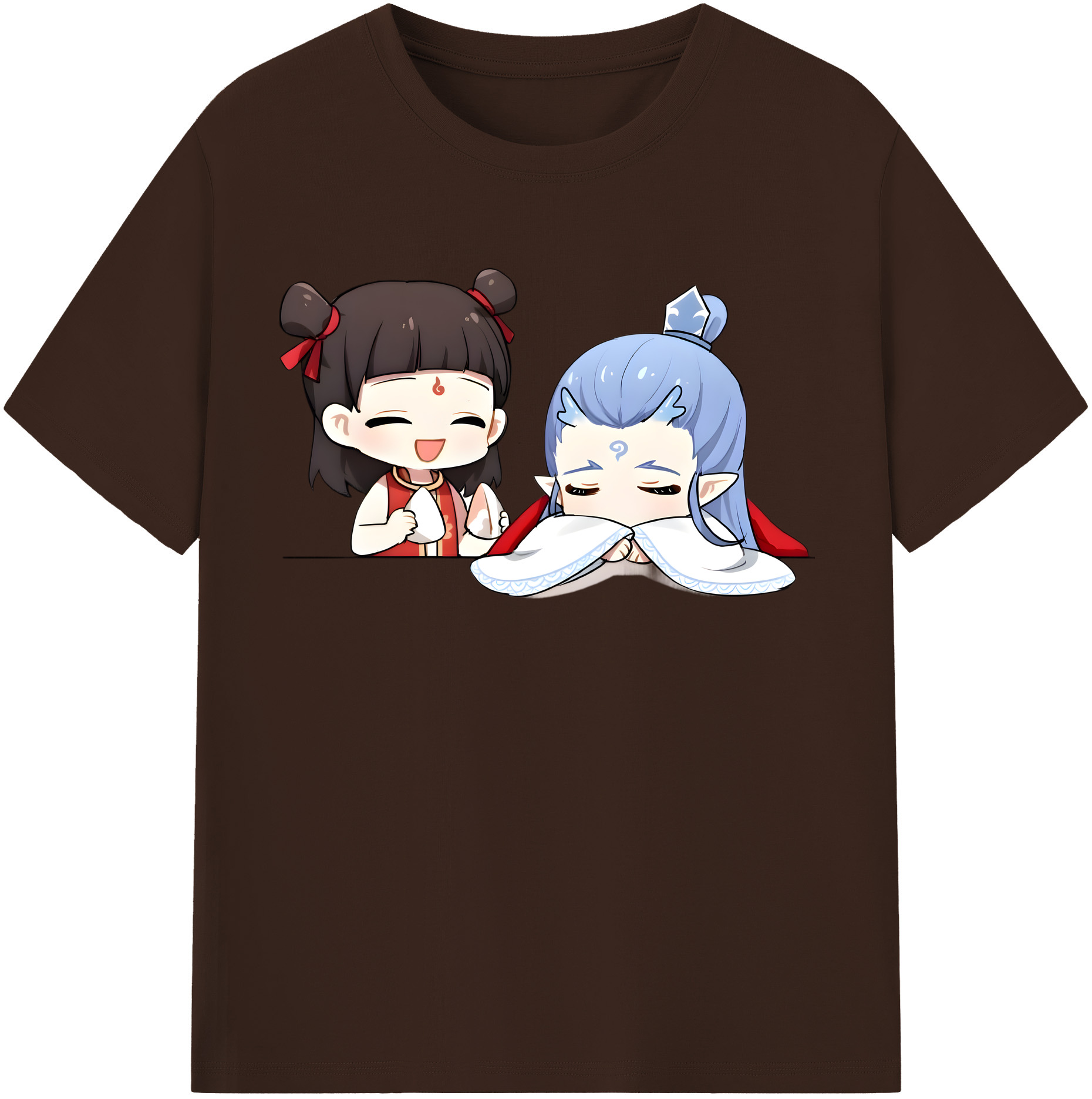 （画像用） Ne Zha 2 ナタ 魔童の大暴れ 綿100％半袖Tシャツ（フロントプリント）