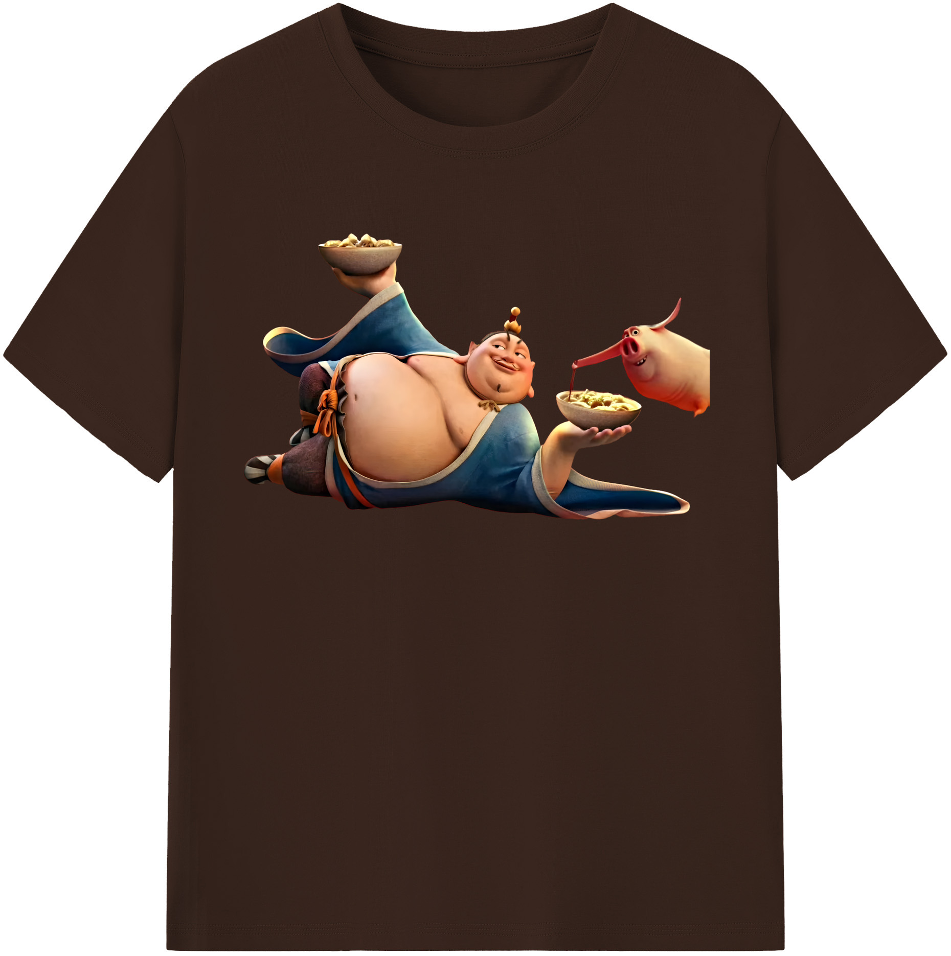 （画像用） Ne Zha 2 ナタ 魔童の大暴れ 綿100％半袖Tシャツ（フロントプリント）