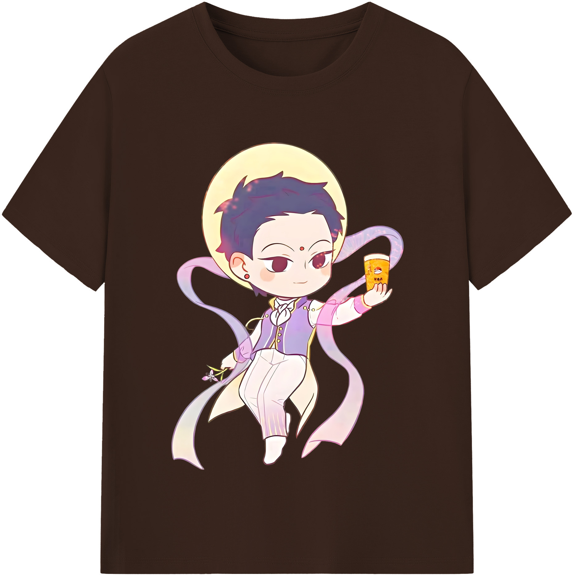 （画像用） Ne Zha 2 ナタ 魔童の大暴れ 綿100％半袖Tシャツ（フロントプリント）