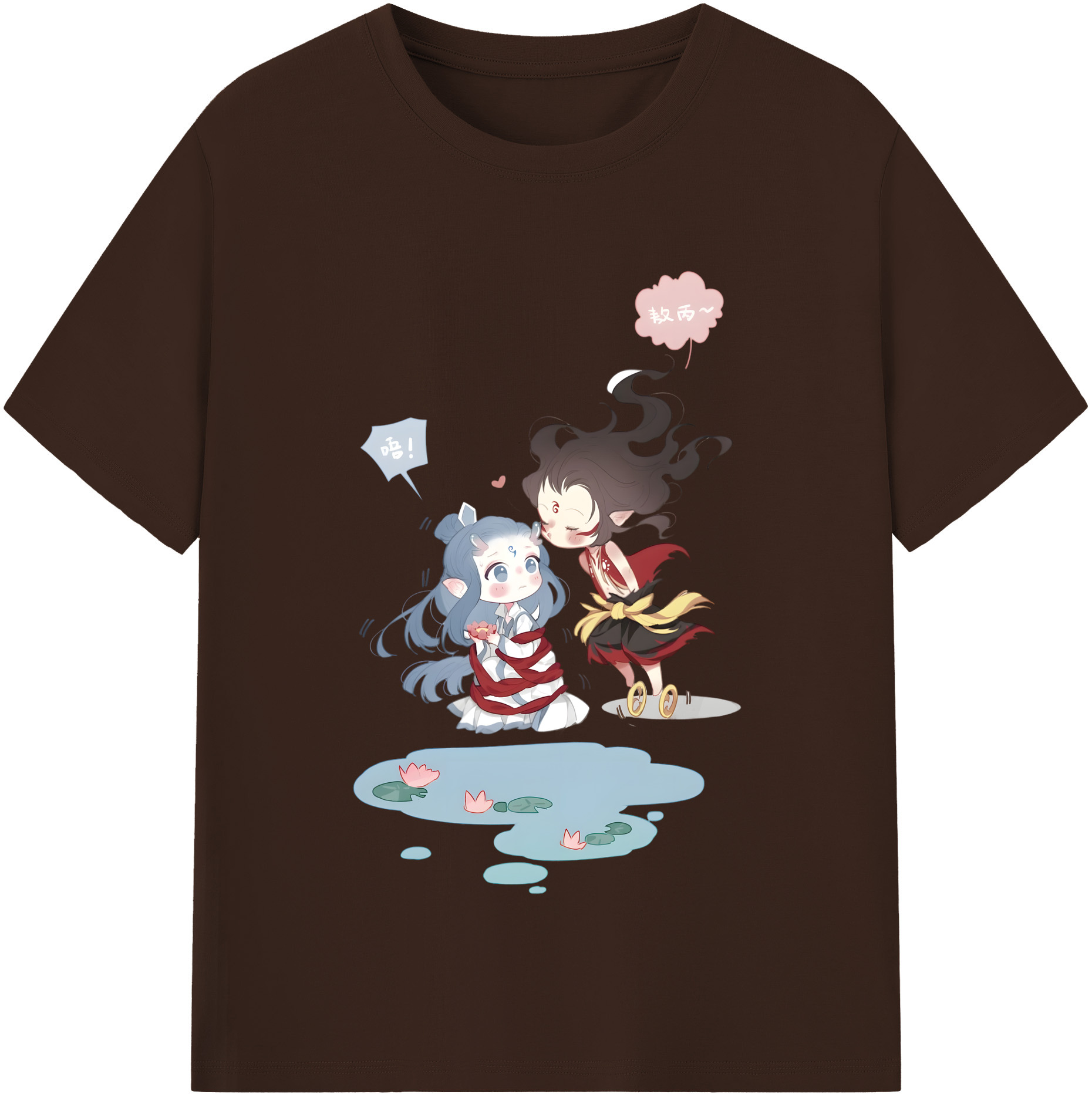 （画像用） Ne Zha 2 ナタ 魔童の大暴れ 綿100％半袖Tシャツ（フロントプリント）
