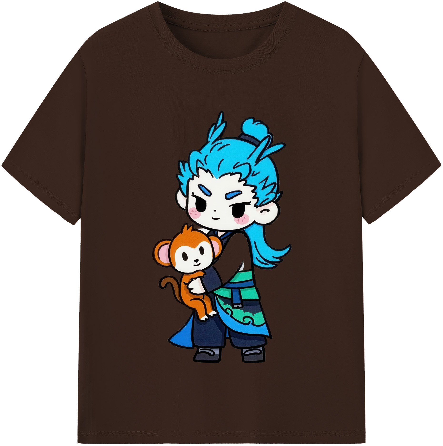 （画像用） Ne Zha 2 ナタ 魔童の大暴れ 綿100％半袖Tシャツ（フロントプリント）