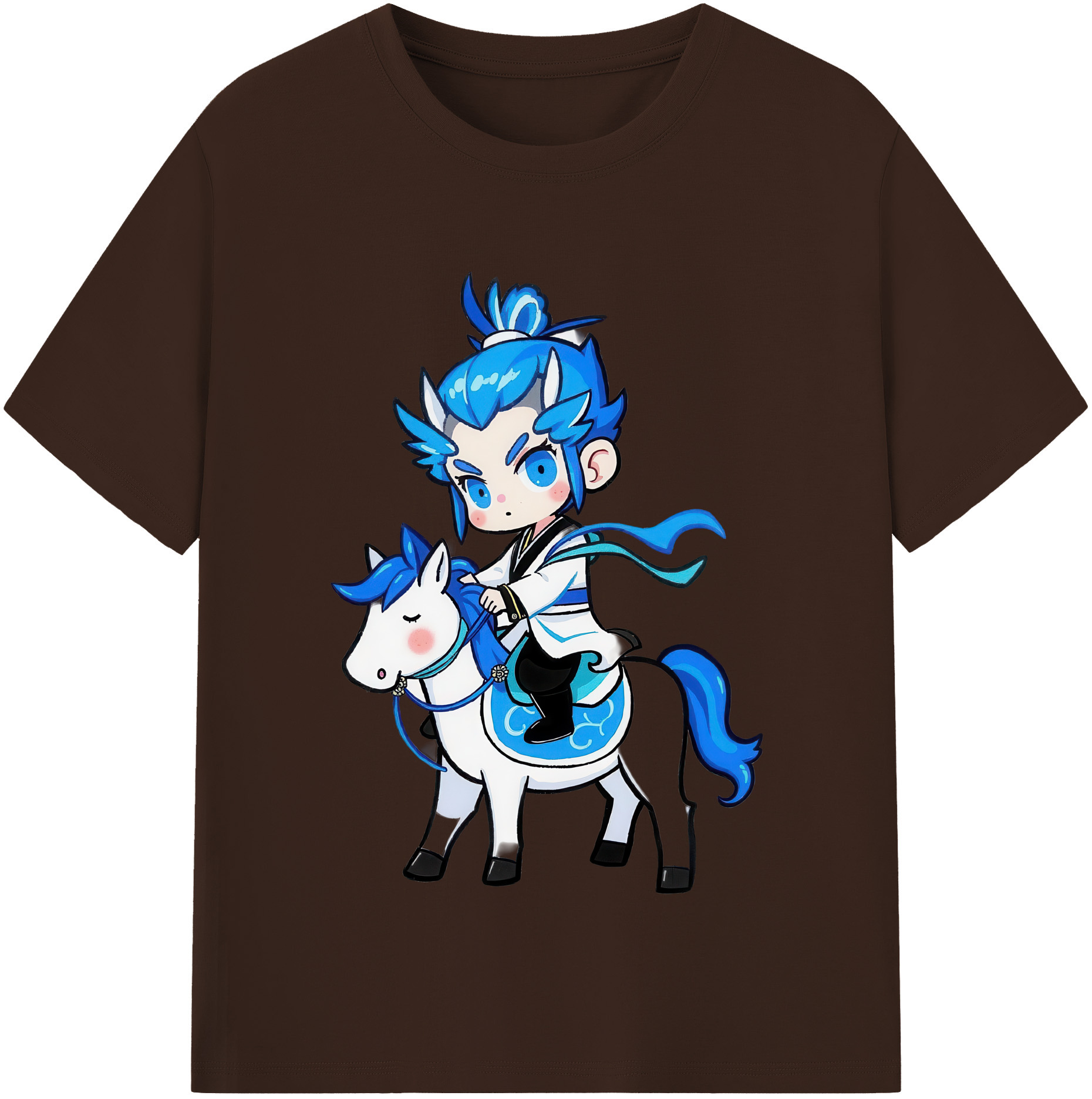 （画像用） Ne Zha 2 ナタ 魔童の大暴れ 綿100％半袖Tシャツ（フロントプリント）