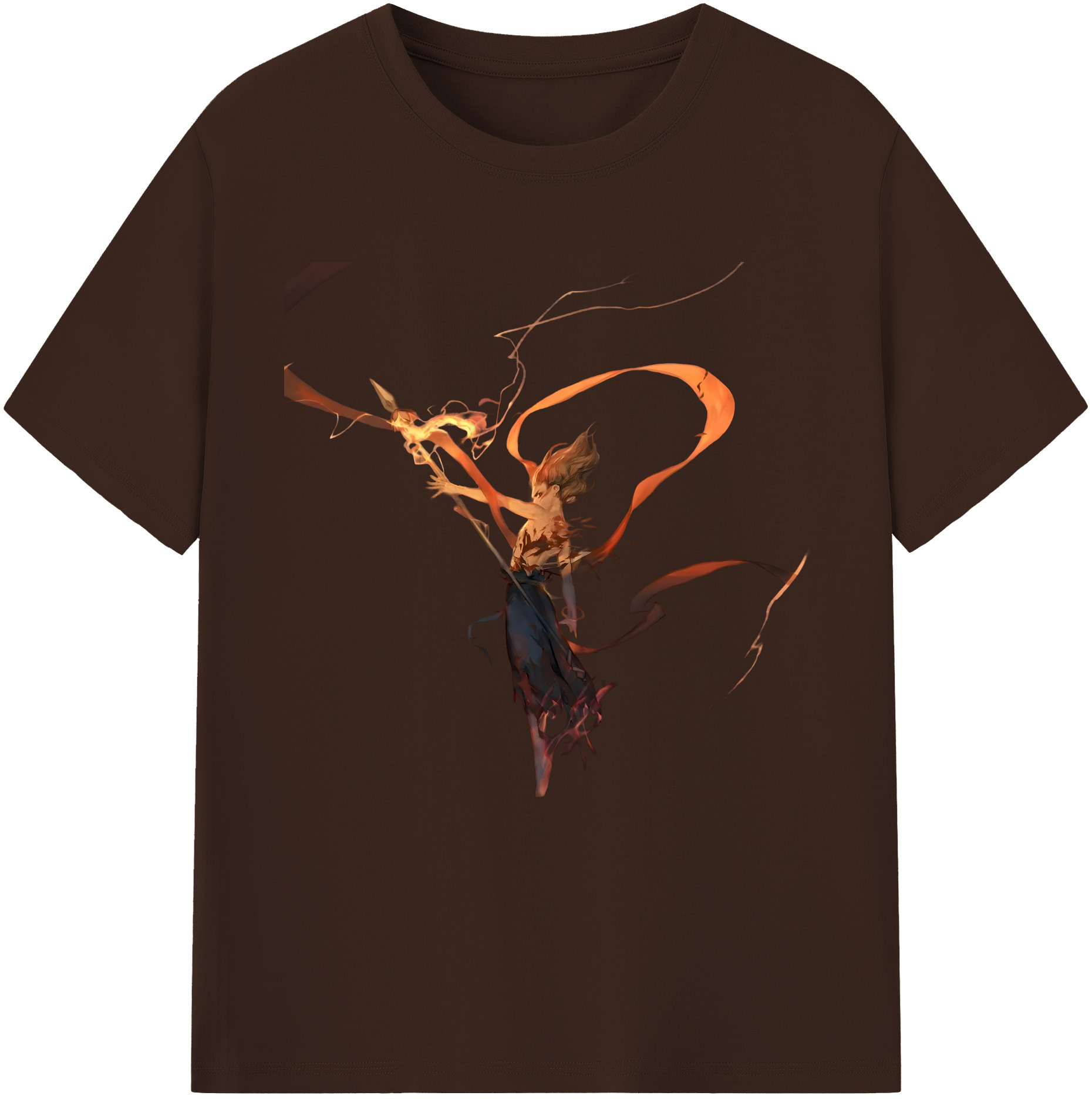（画像用） Ne Zha 2 ナタ 魔童の大暴れ 綿100％半袖Tシャツ（フロントプリント）
