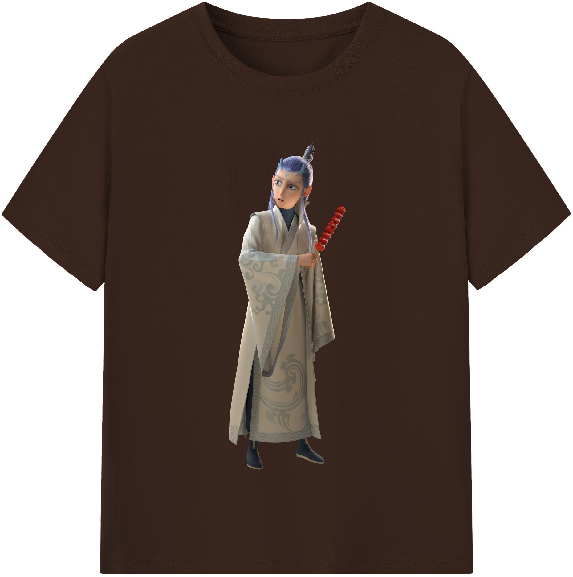（画像用） Ne Zha 2 ナタ 魔童の大暴れ 綿100％半袖Tシャツ（フロントプリント）