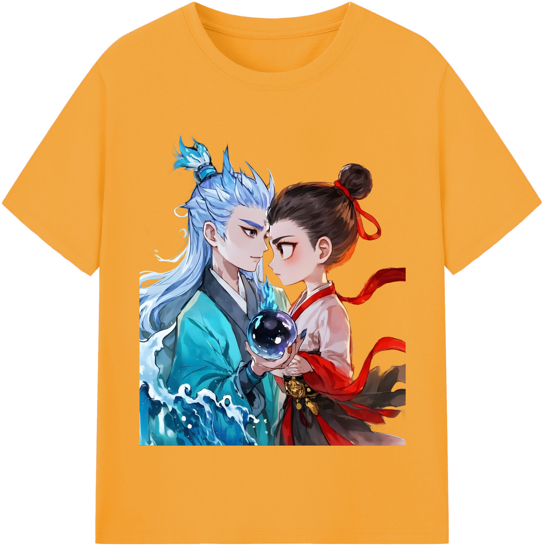 （画像用） Ne Zha 2 ナタ 魔童の大暴れ 綿100％半袖Tシャツ（フロントプリント）