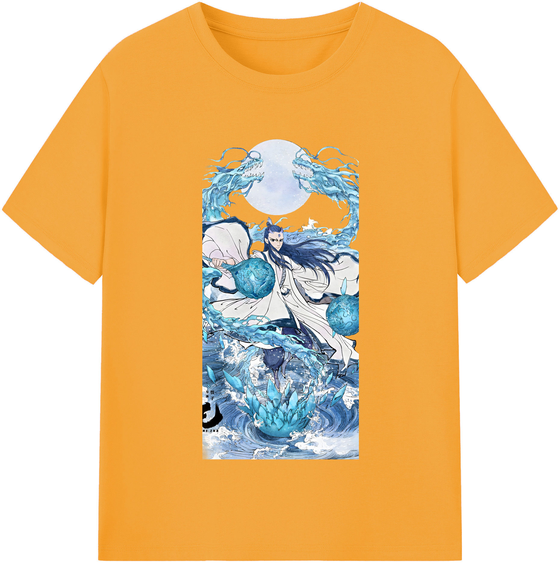 （画像用） Ne Zha 2 ナタ 魔童の大暴れ 綿100％半袖Tシャツ（フロントプリント）