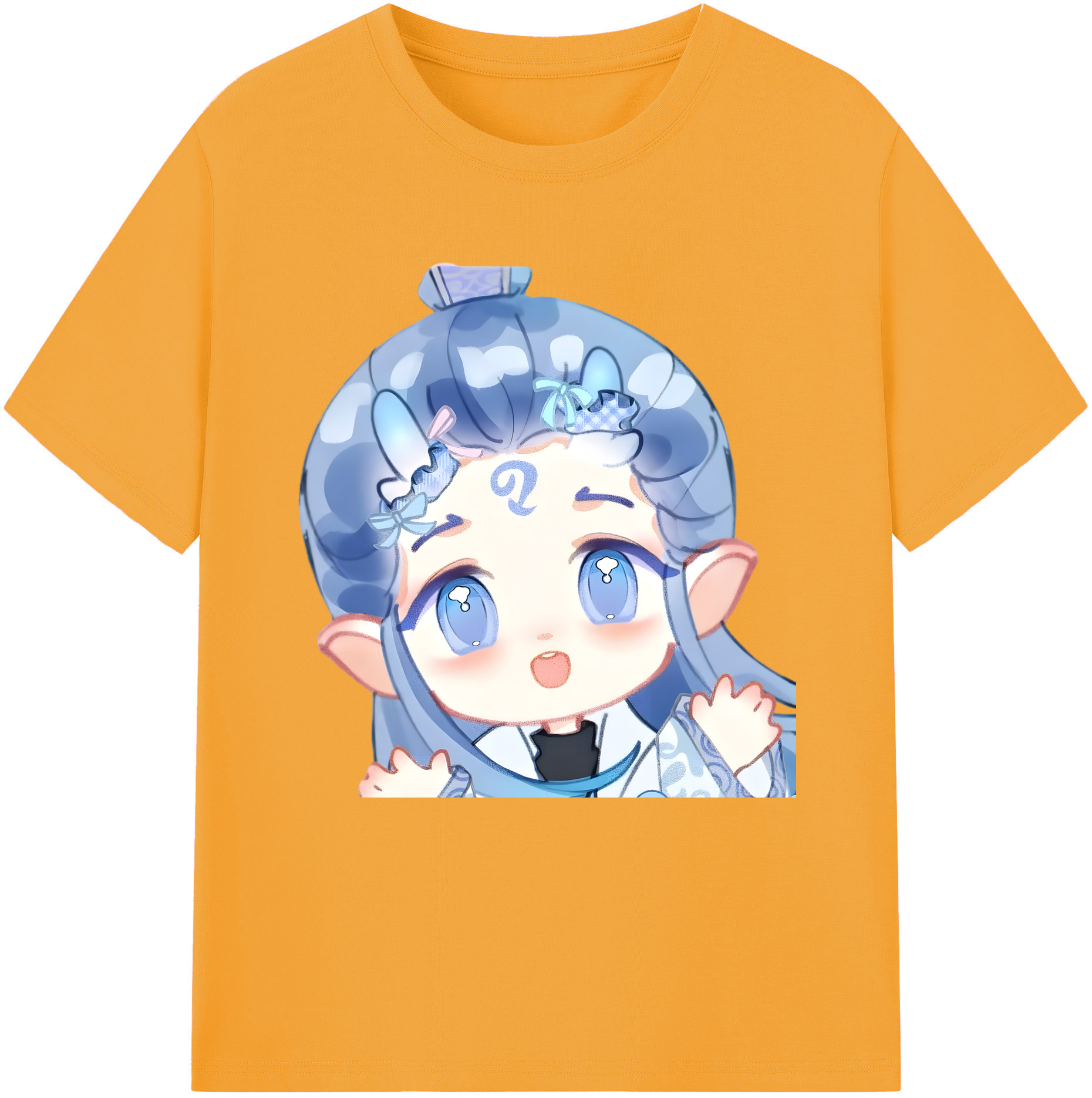 （画像用） Ne Zha 2 ナタ 魔童の大暴れ 綿100％半袖Tシャツ（フロントプリント）
