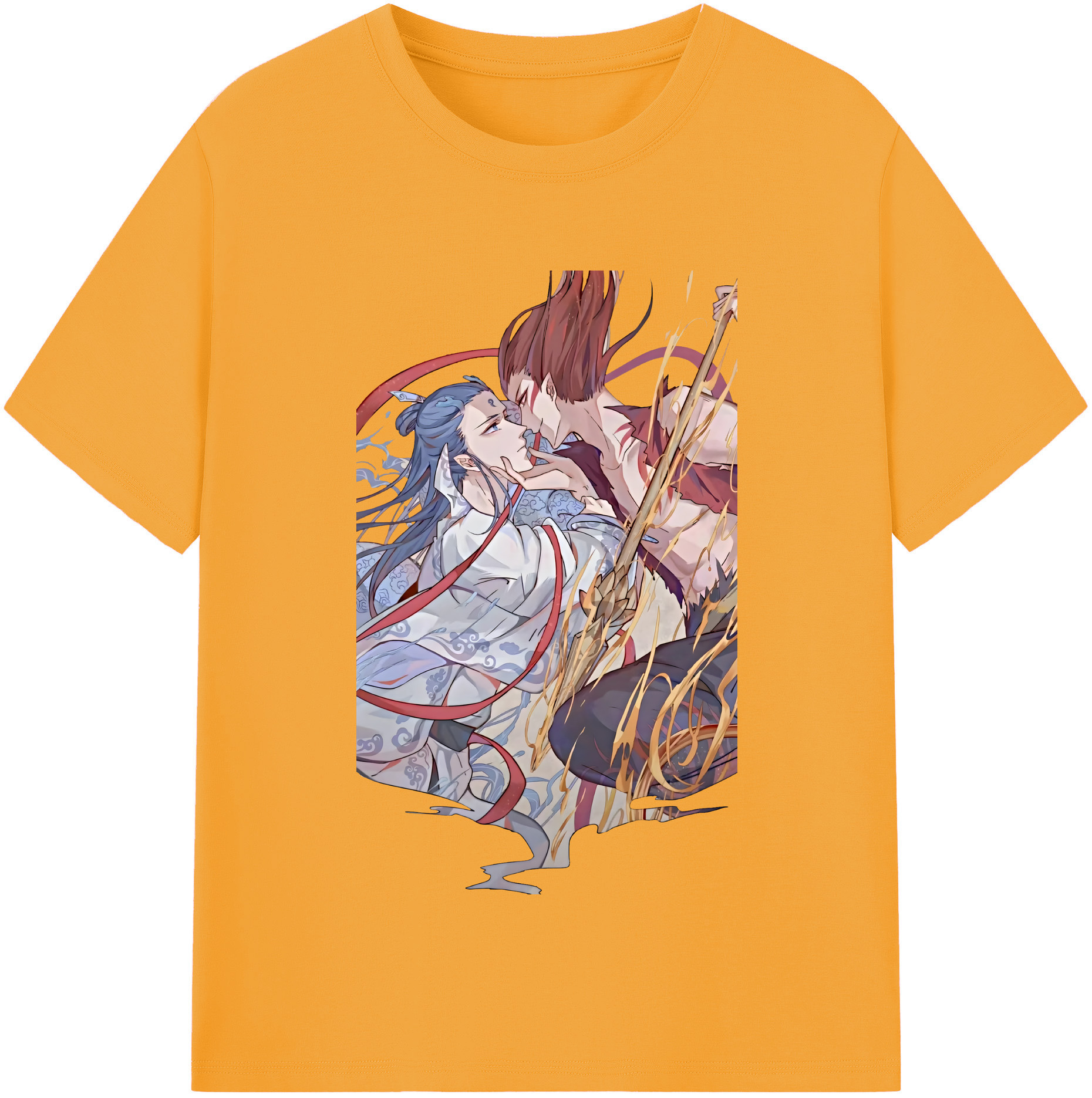 （画像用） Ne Zha 2 ナタ 魔童の大暴れ 綿100％半袖Tシャツ（フロントプリント）