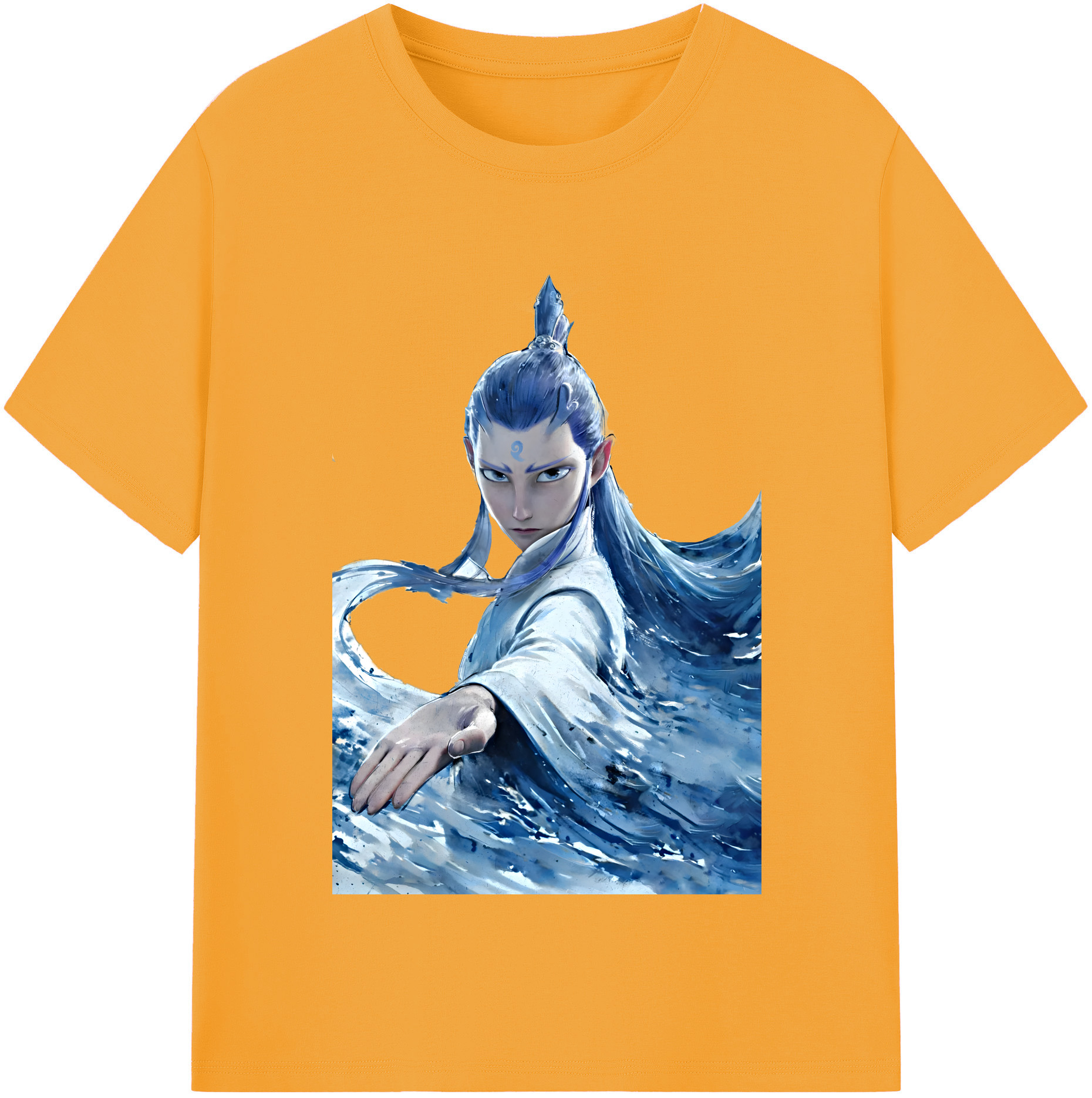 （画像用） Ne Zha 2 ナタ 魔童の大暴れ 綿100％半袖Tシャツ（フロントプリント）