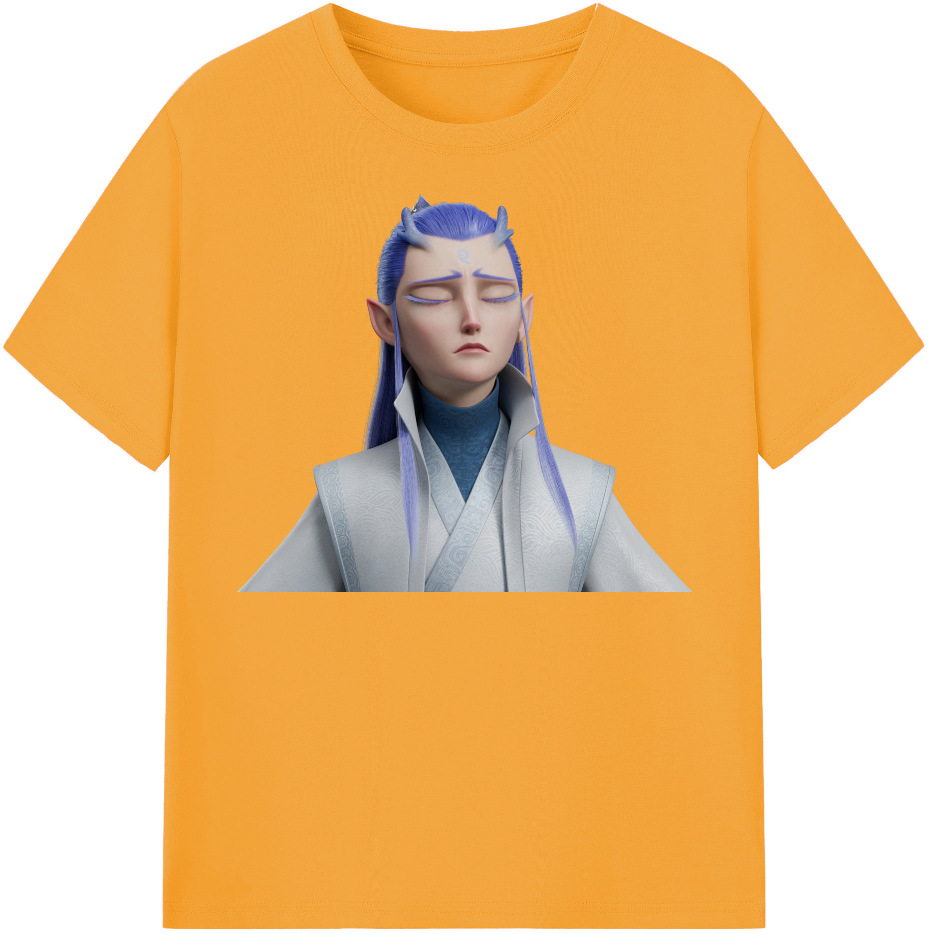 （画像用） Ne Zha 2 ナタ 魔童の大暴れ 綿100％半袖Tシャツ（フロントプリント）