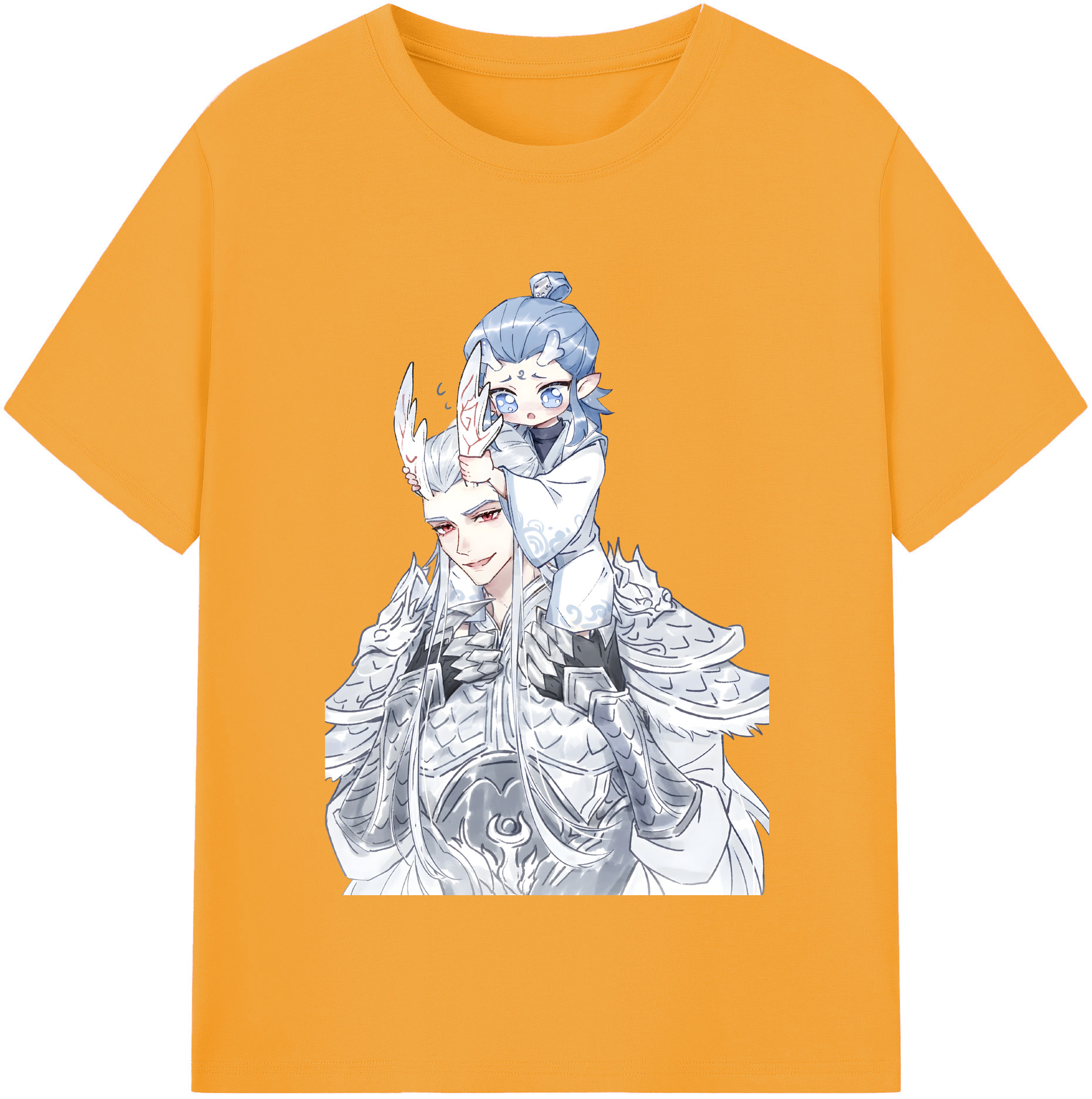 （画像用） Ne Zha 2 ナタ 魔童の大暴れ 綿100％半袖Tシャツ（フロントプリント）