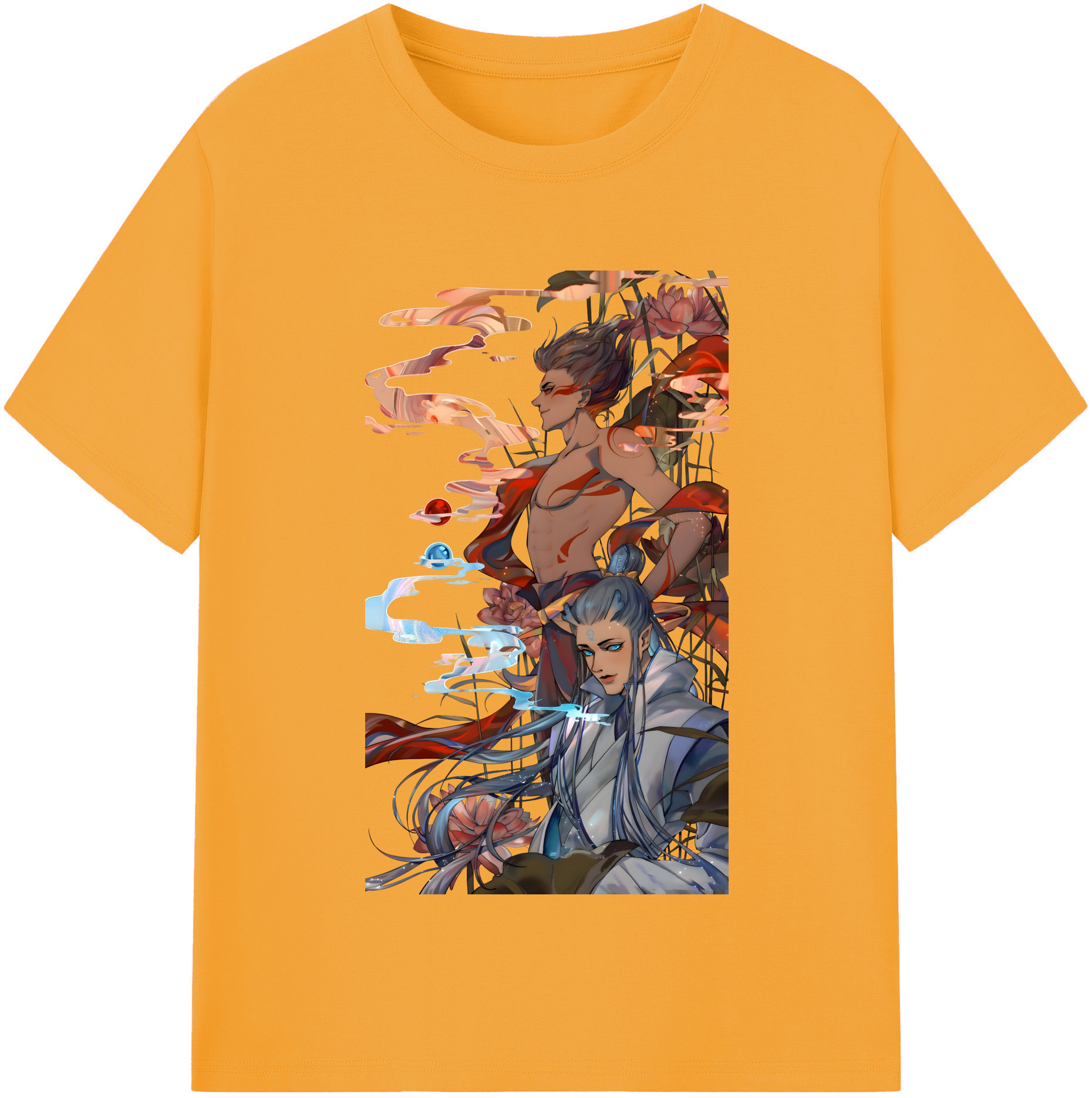 （画像用） Ne Zha 2 ナタ 魔童の大暴れ 綿100％半袖Tシャツ（フロントプリント）