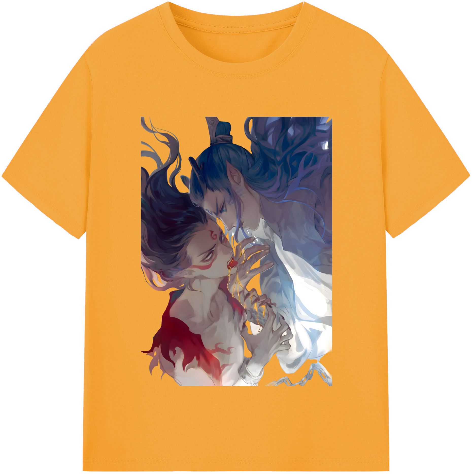 （画像用） Ne Zha 2 ナタ 魔童の大暴れ 綿100％半袖Tシャツ（フロントプリント）