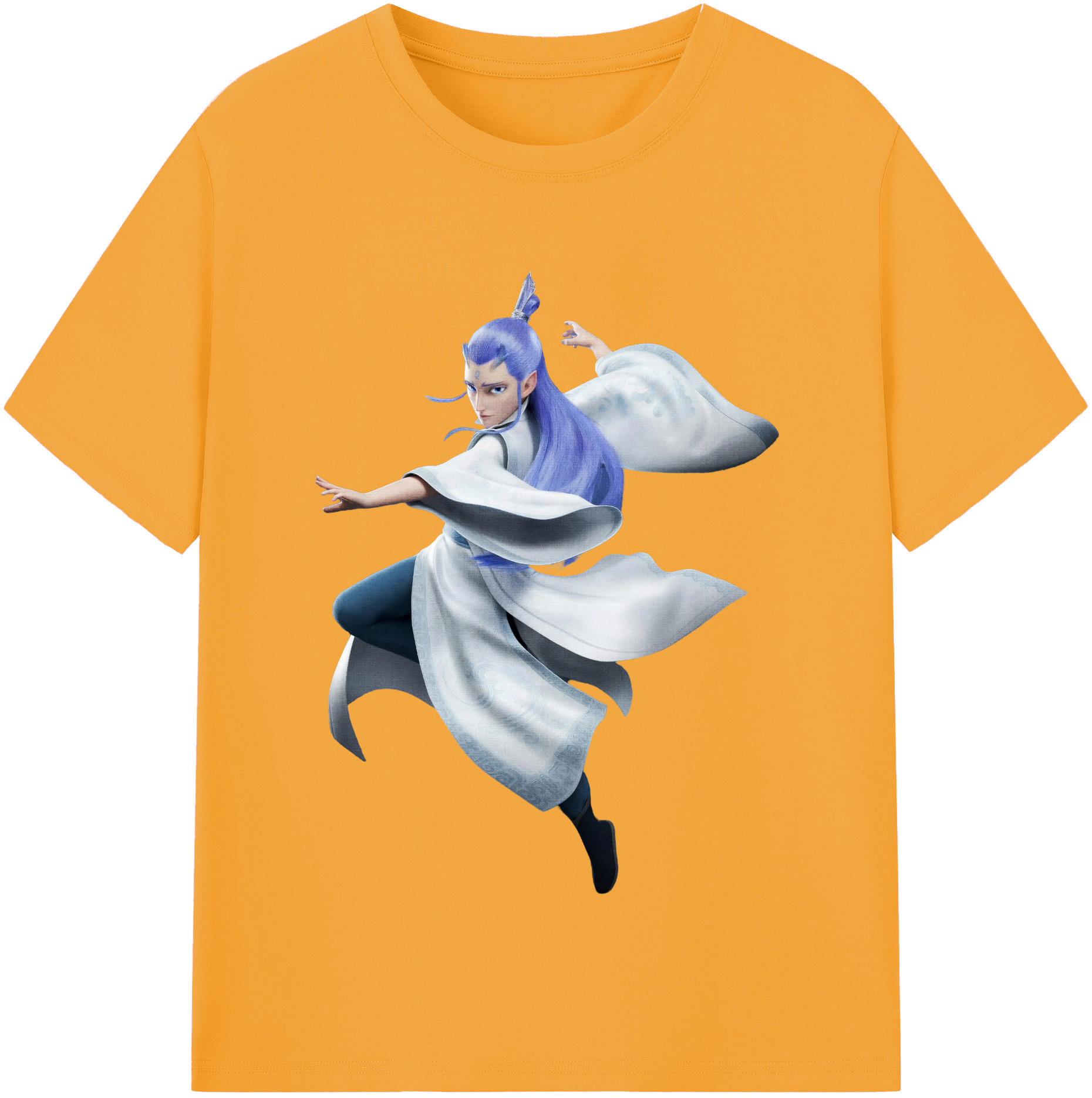 （画像用） Ne Zha 2 ナタ 魔童の大暴れ 綿100％半袖Tシャツ（フロントプリント）