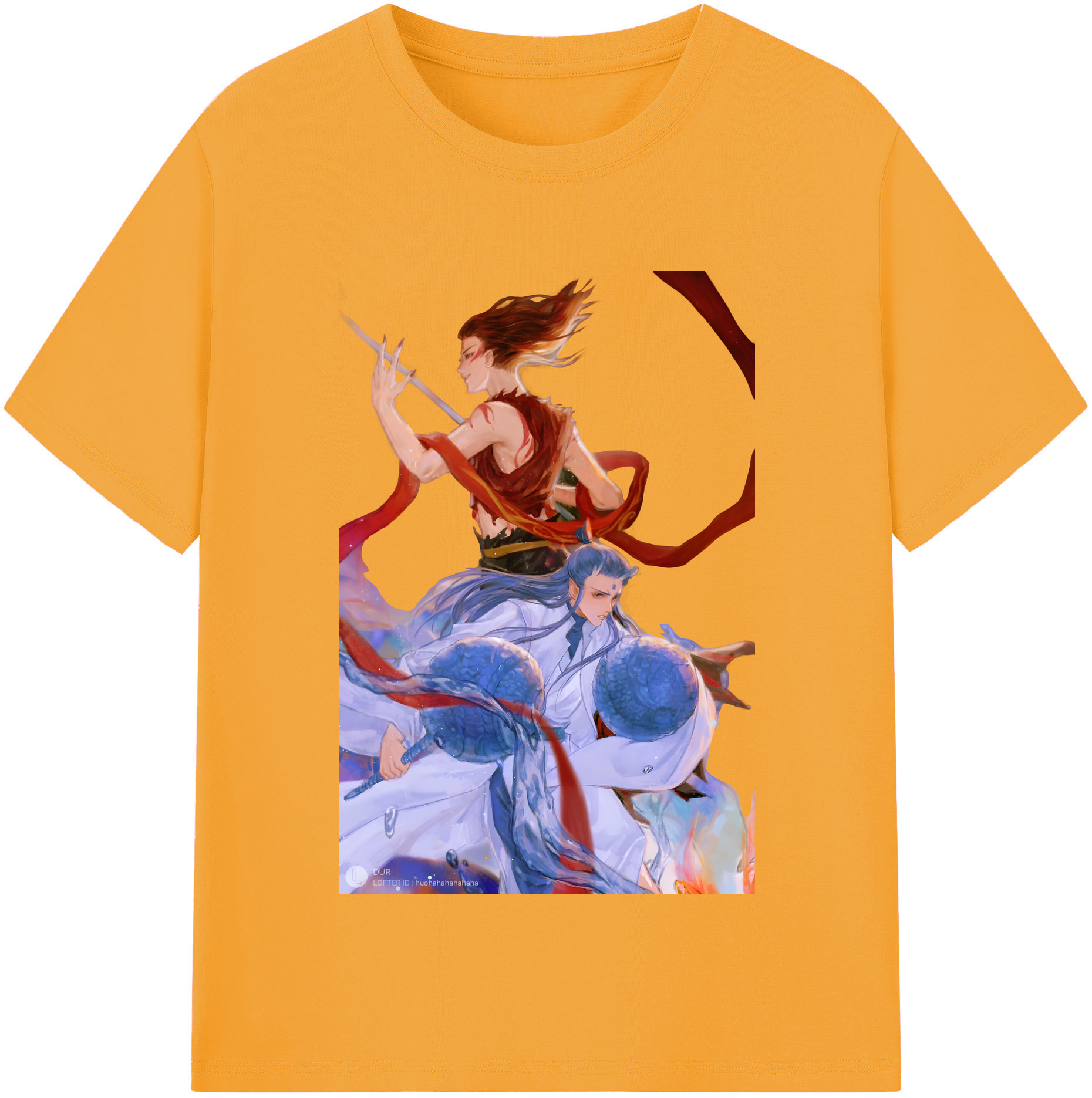 （画像用） Ne Zha 2 ナタ 魔童の大暴れ 綿100％半袖Tシャツ（フロントプリント）