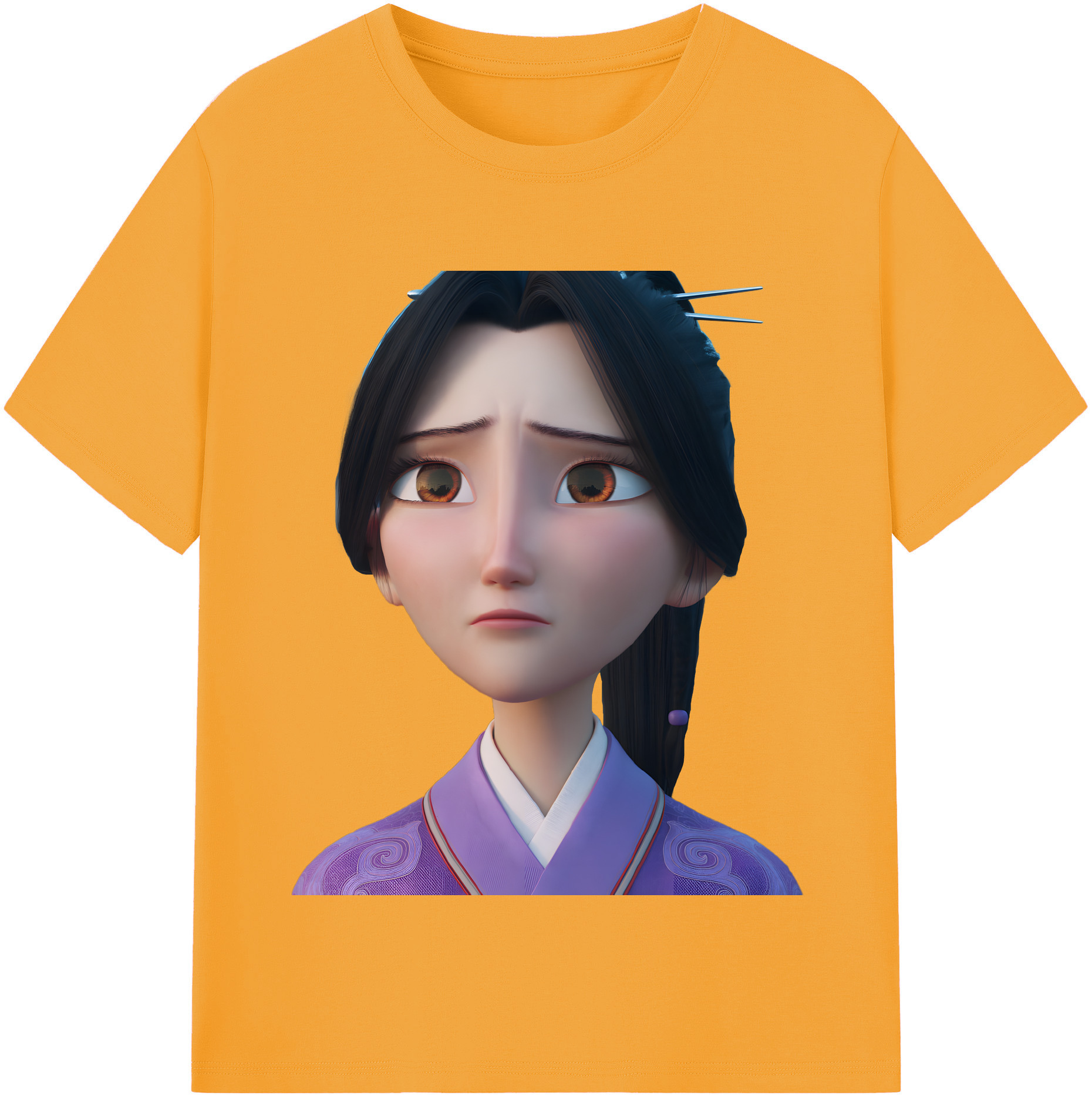 （画像用） Ne Zha 2 ナタ 魔童の大暴れ 綿100％半袖Tシャツ（フロントプリント）