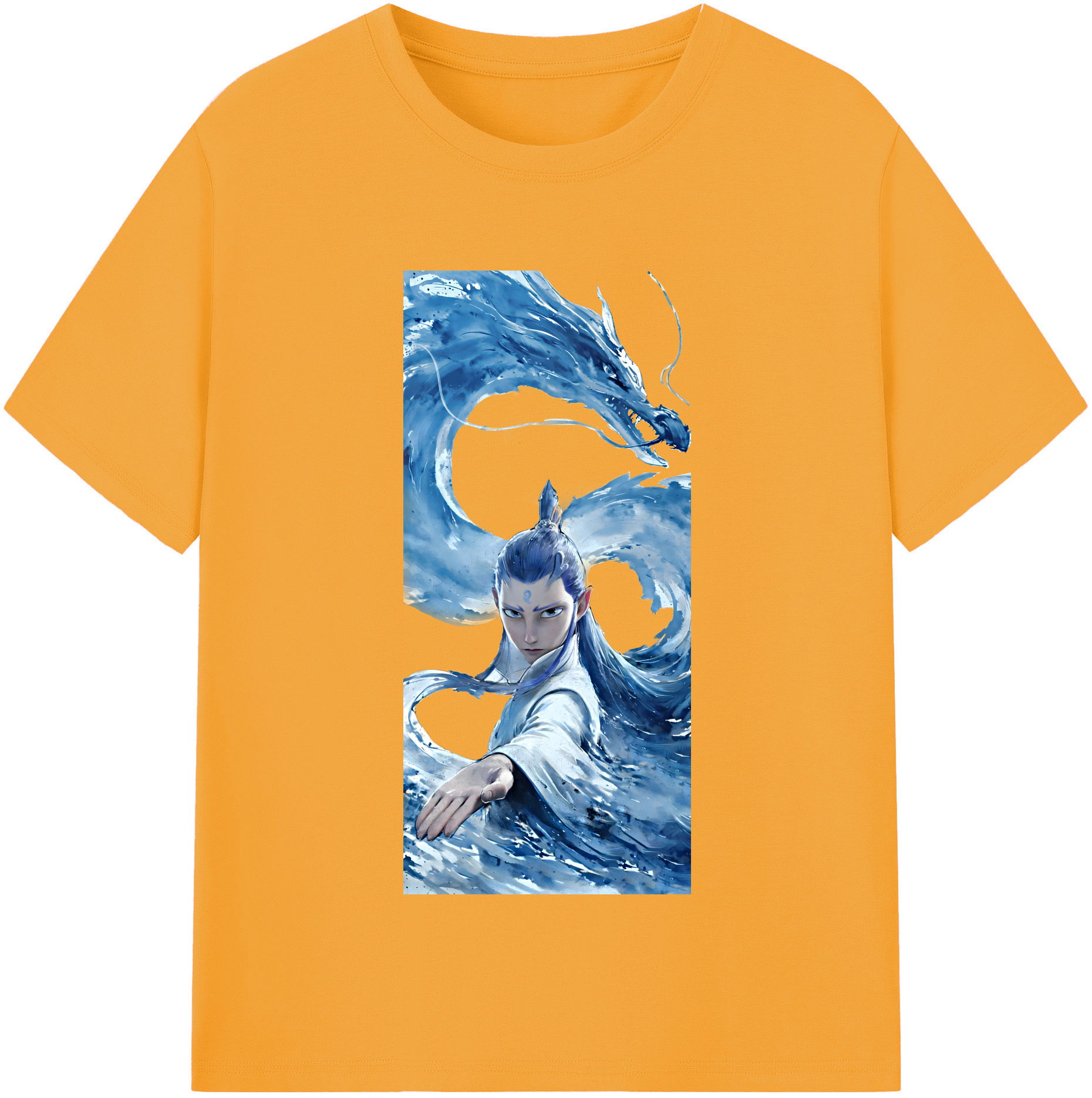 （画像用） Ne Zha 2 ナタ 魔童の大暴れ 綿100％半袖Tシャツ（フロントプリント）