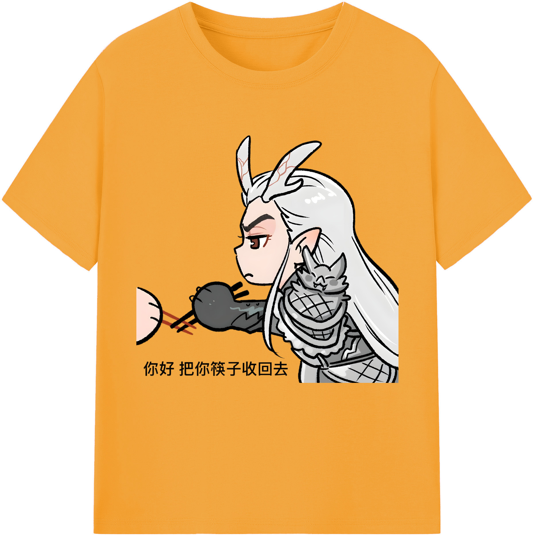 （画像用） Ne Zha 2 ナタ 魔童の大暴れ 綿100％半袖Tシャツ（フロントプリント）