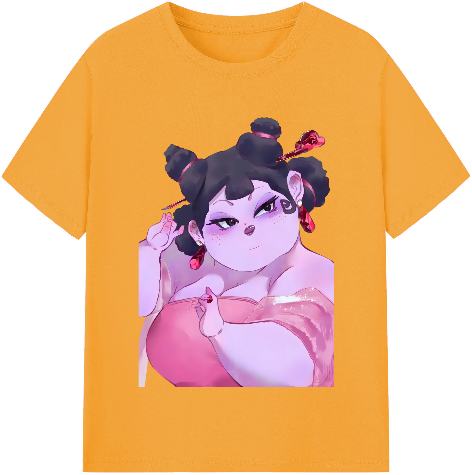 （画像用） Ne Zha 2 ナタ 魔童の大暴れ 綿100％半袖Tシャツ（フロントプリント）