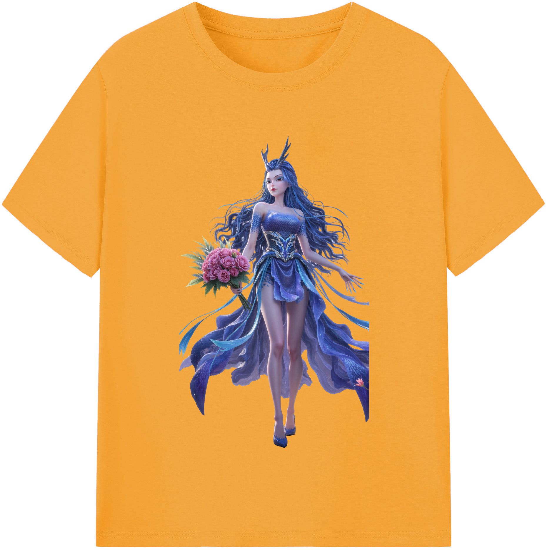 （画像用） Ne Zha 2 ナタ 魔童の大暴れ 綿100％半袖Tシャツ（フロントプリント）