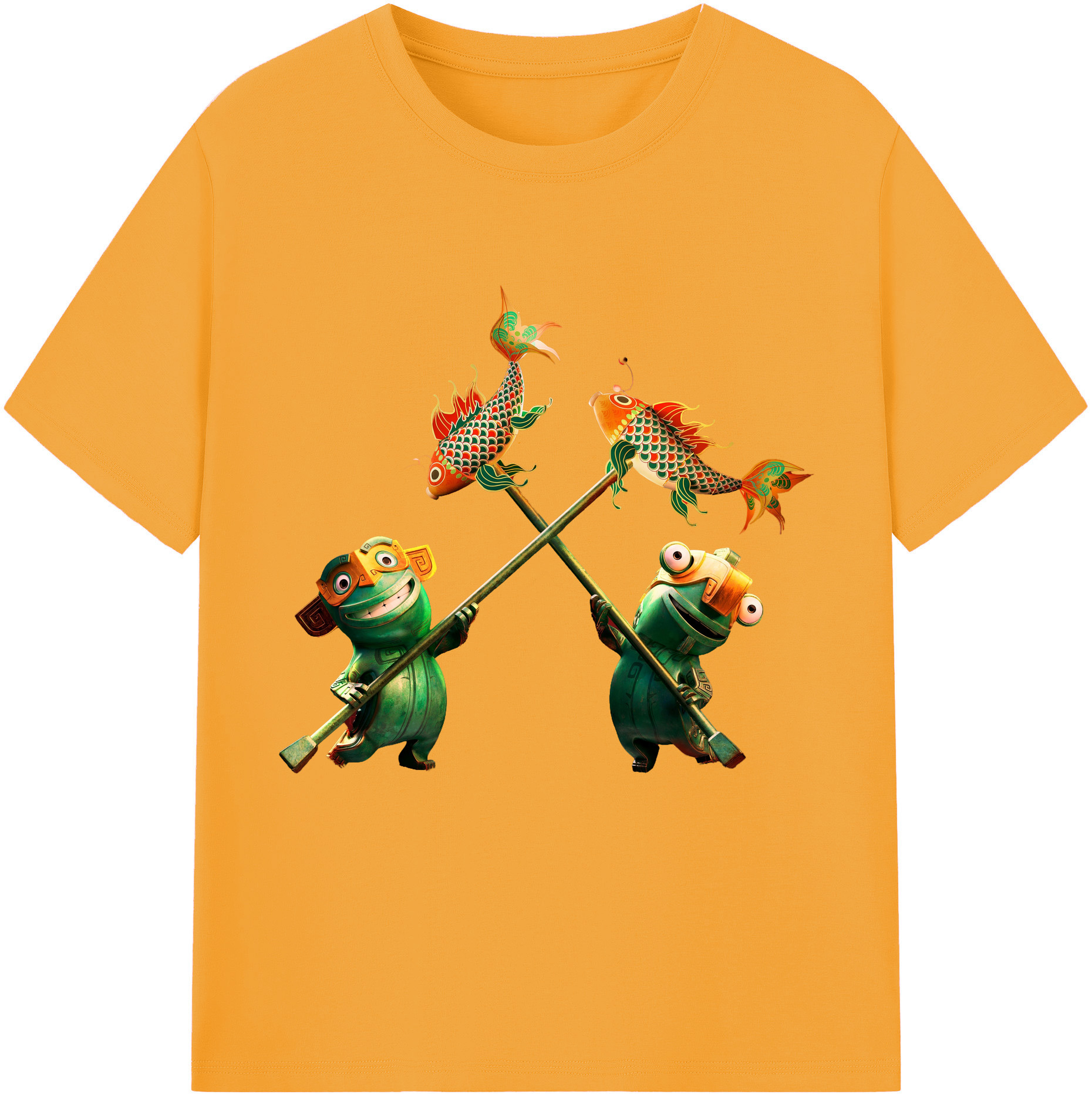 （画像用） Ne Zha 2 ナタ 魔童の大暴れ 綿100％半袖Tシャツ（フロントプリント）