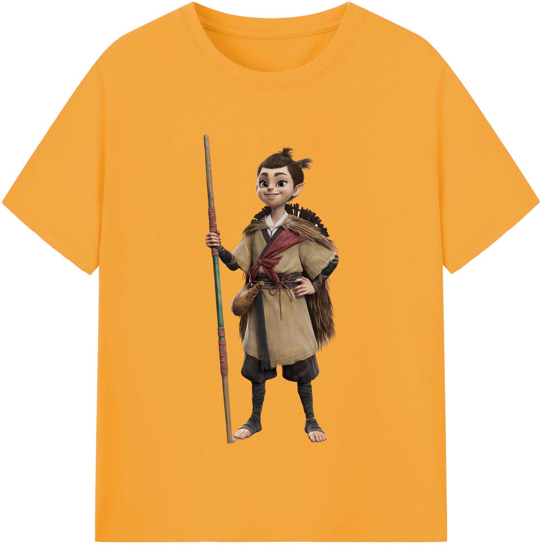 （画像用） Ne Zha 2 ナタ 魔童の大暴れ 綿100％半袖Tシャツ（フロントプリント）