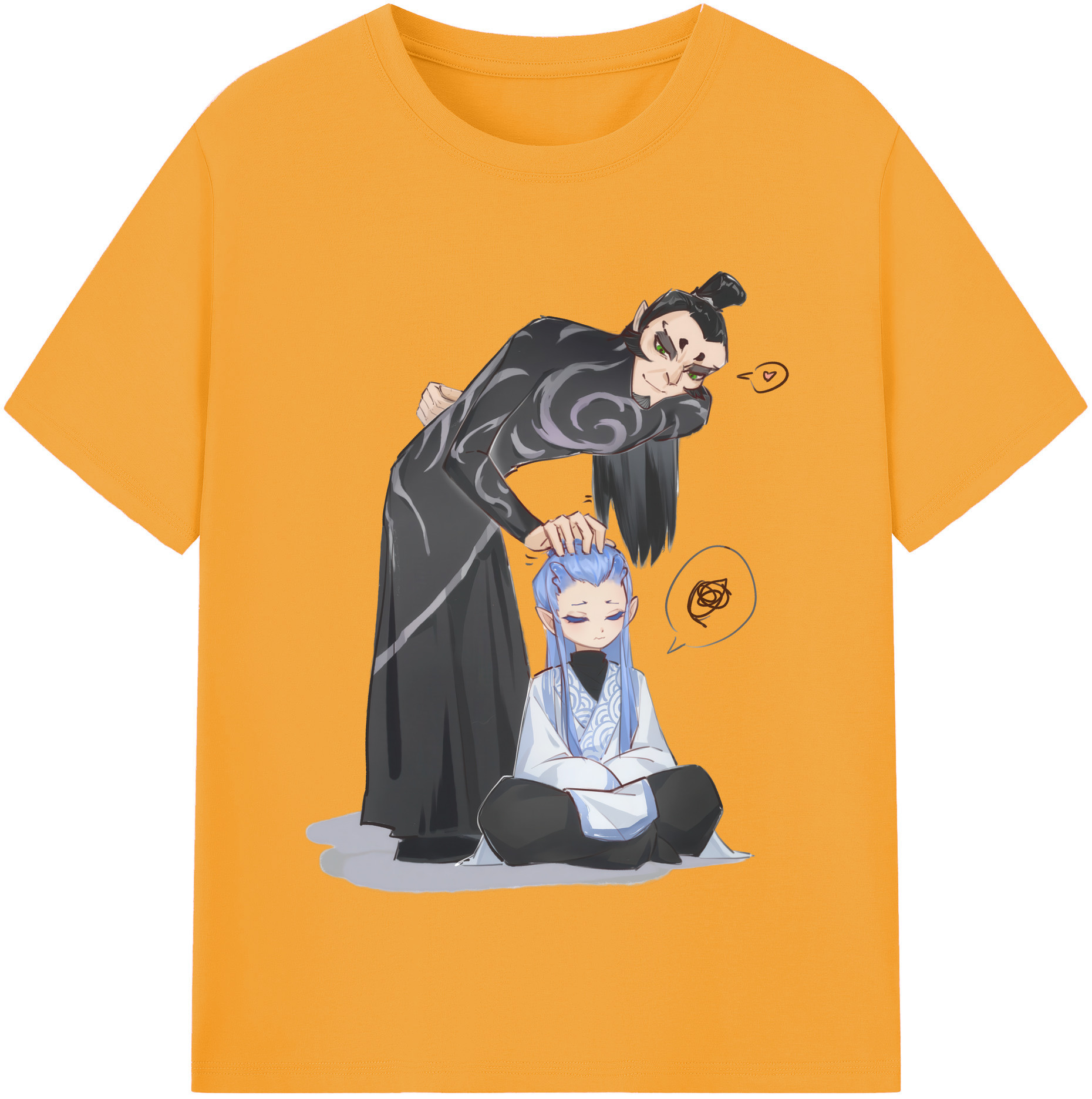 （画像用） Ne Zha 2 ナタ 魔童の大暴れ 綿100％半袖Tシャツ（フロントプリント）
