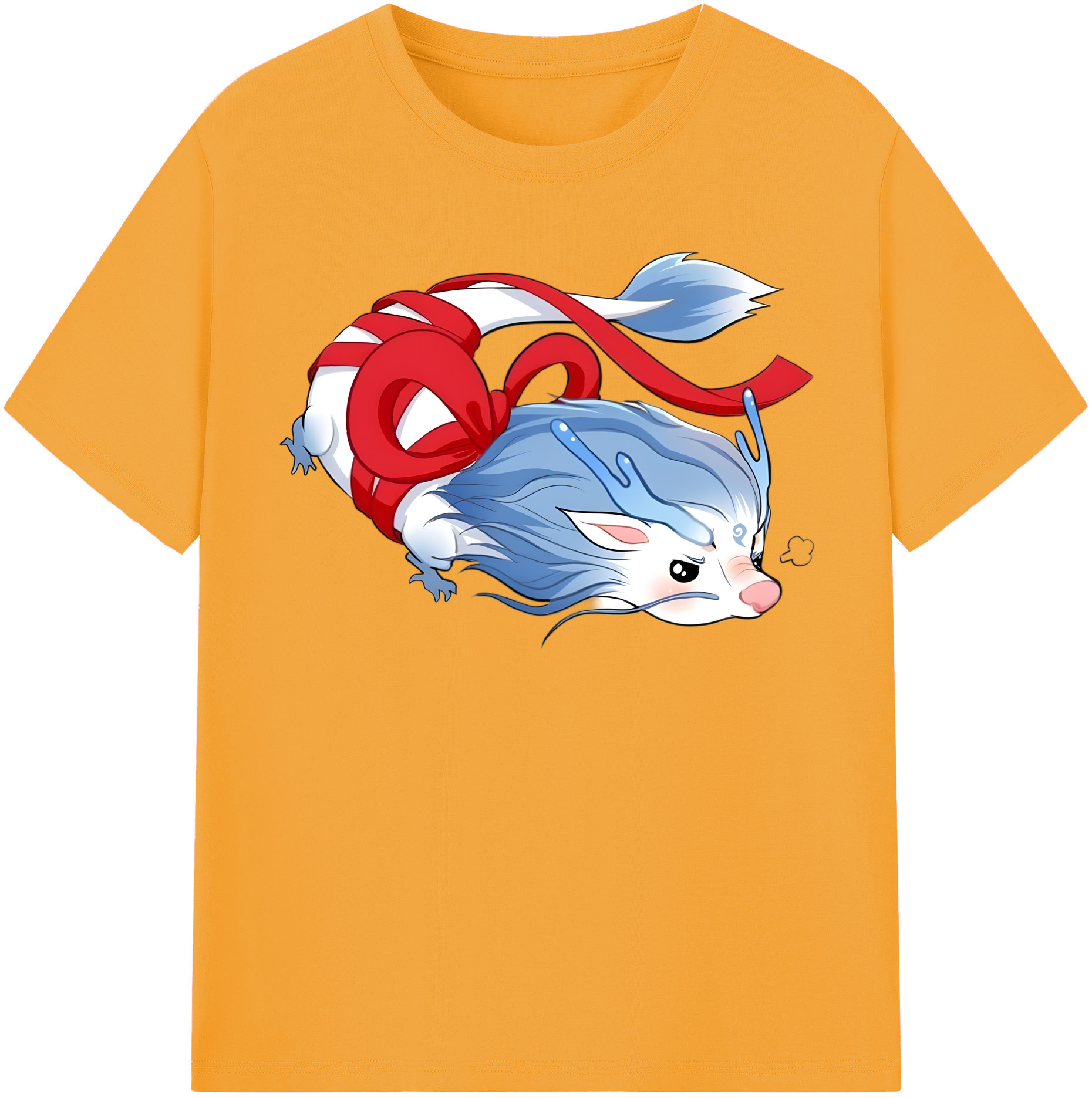 （画像用） Ne Zha 2 ナタ 魔童の大暴れ 綿100％半袖Tシャツ（フロントプリント）