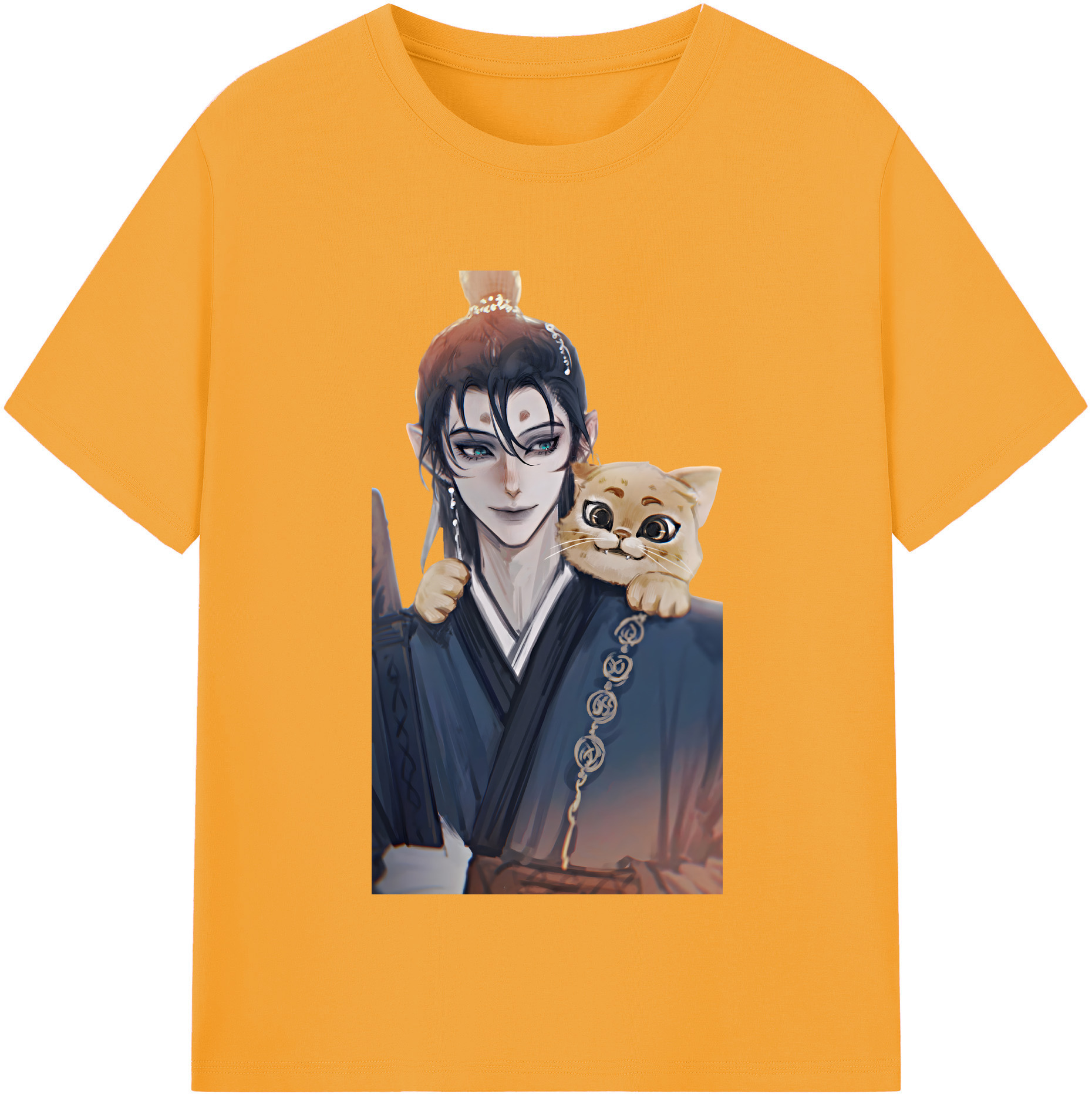 （画像用） Ne Zha 2 ナタ 魔童の大暴れ 綿100％半袖Tシャツ（フロントプリント）