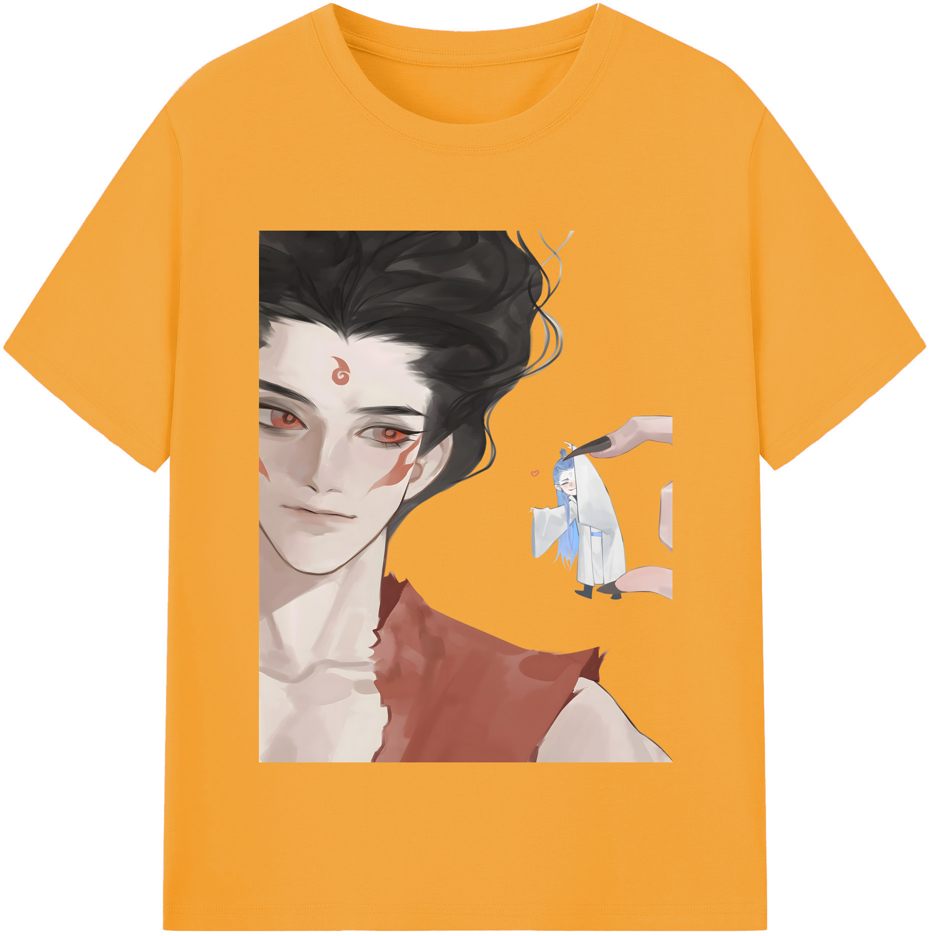 （画像用） Ne Zha 2 ナタ 魔童の大暴れ 綿100％半袖Tシャツ（フロントプリント）