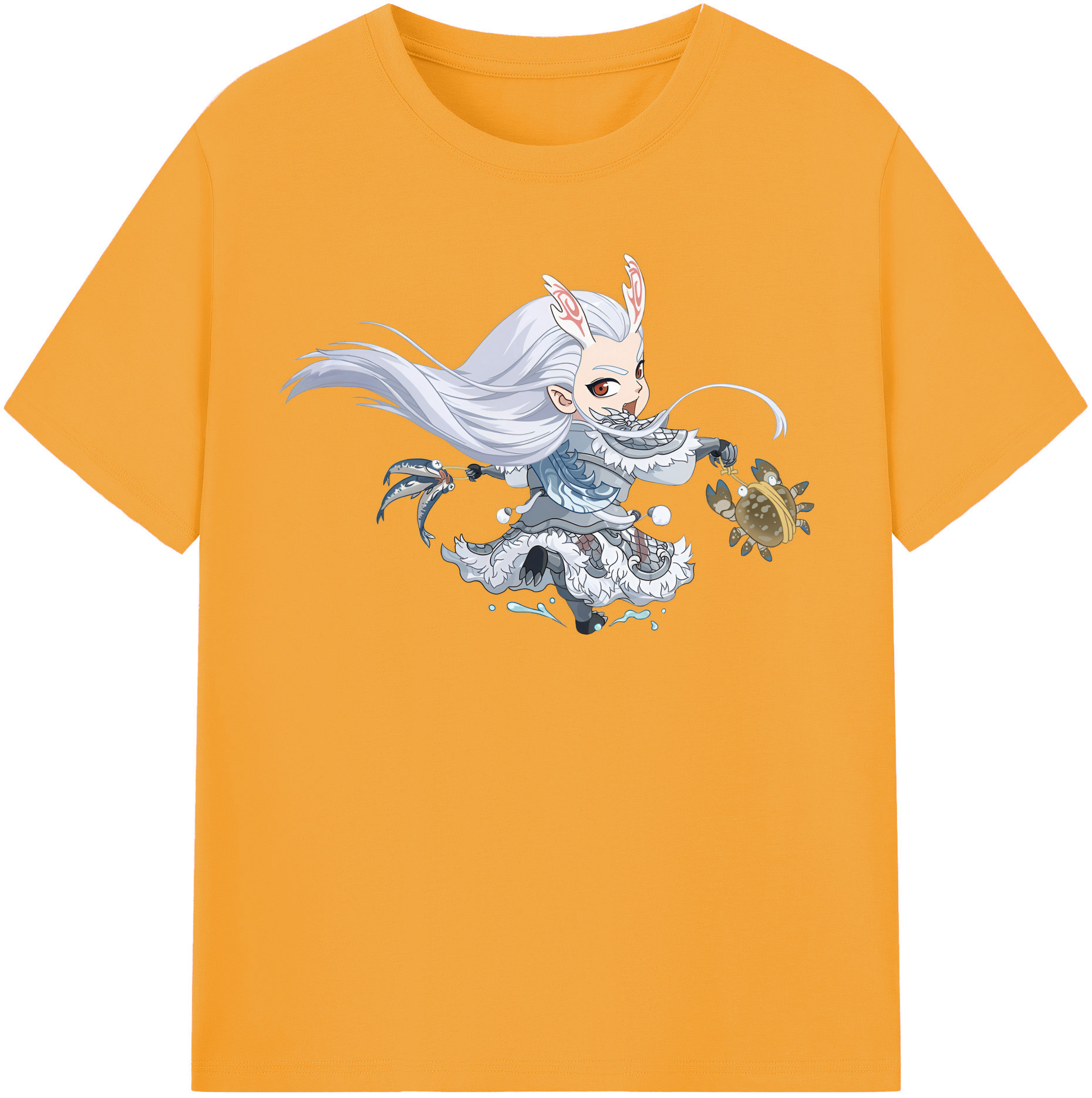 （画像用） Ne Zha 2 ナタ 魔童の大暴れ 綿100％半袖Tシャツ（フロントプリント）
