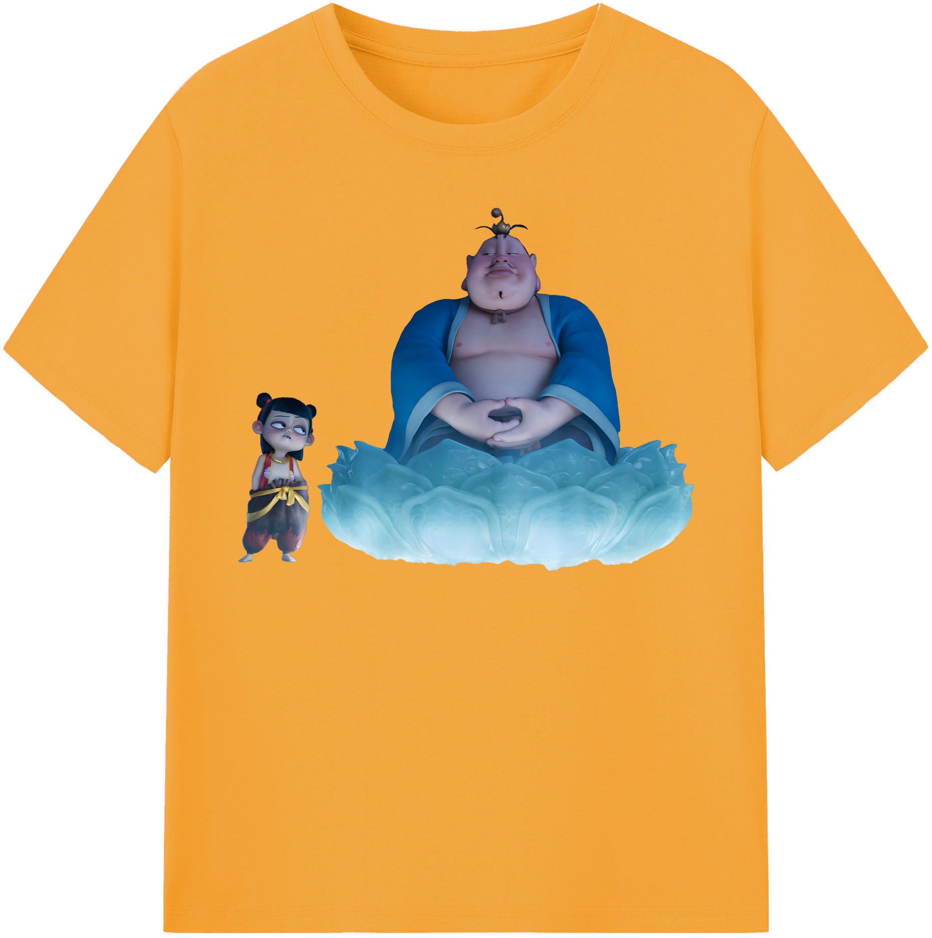 （画像用） Ne Zha 2 ナタ 魔童の大暴れ 綿100％半袖Tシャツ（フロントプリント）