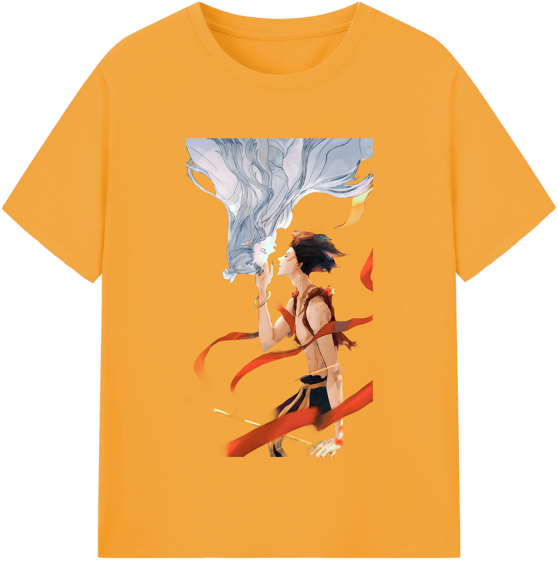（画像用） Ne Zha 2 ナタ 魔童の大暴れ 綿100％半袖Tシャツ（フロントプリント）