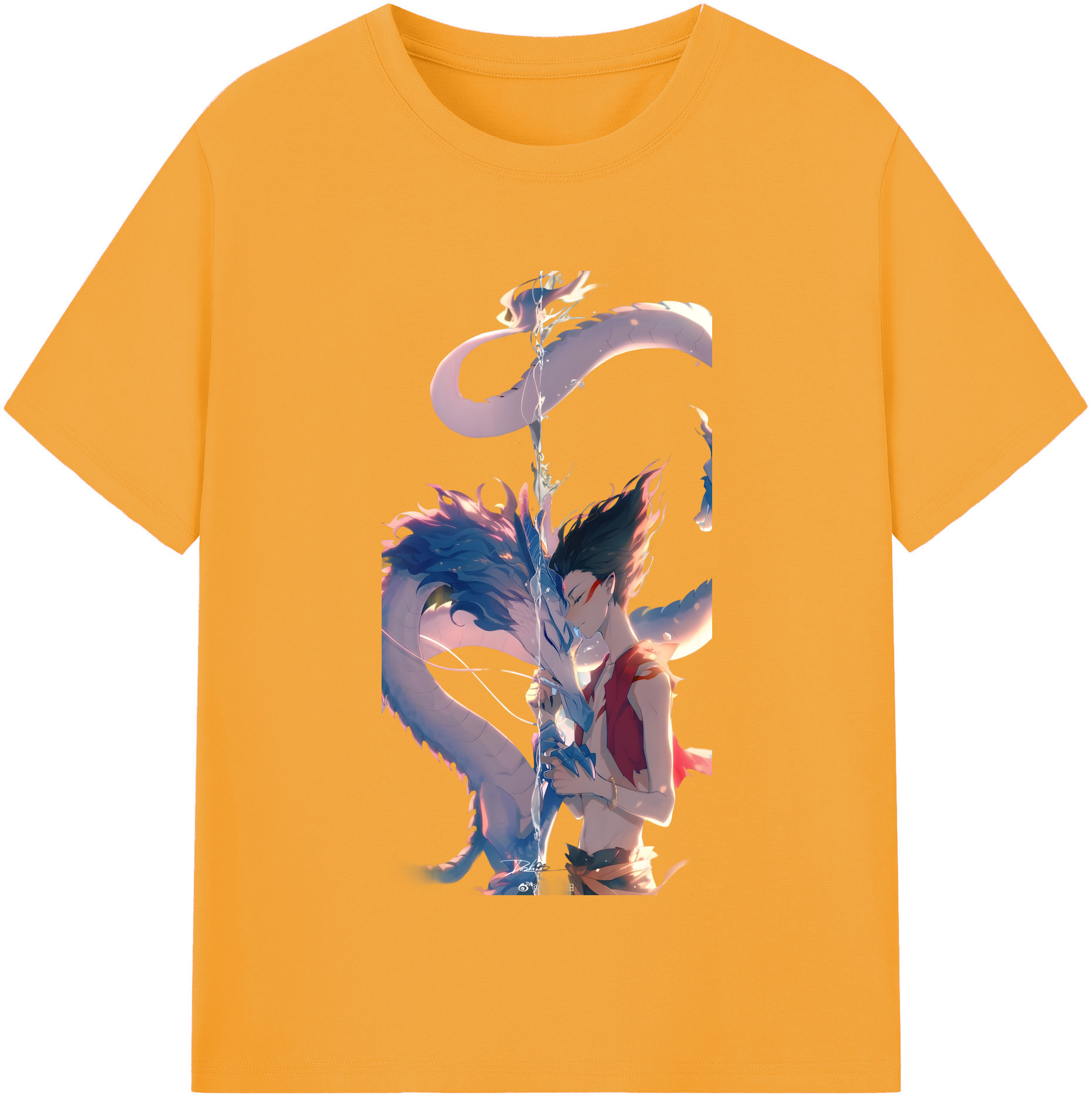 （画像用） Ne Zha 2 ナタ 魔童の大暴れ 綿100％半袖Tシャツ（フロントプリント）