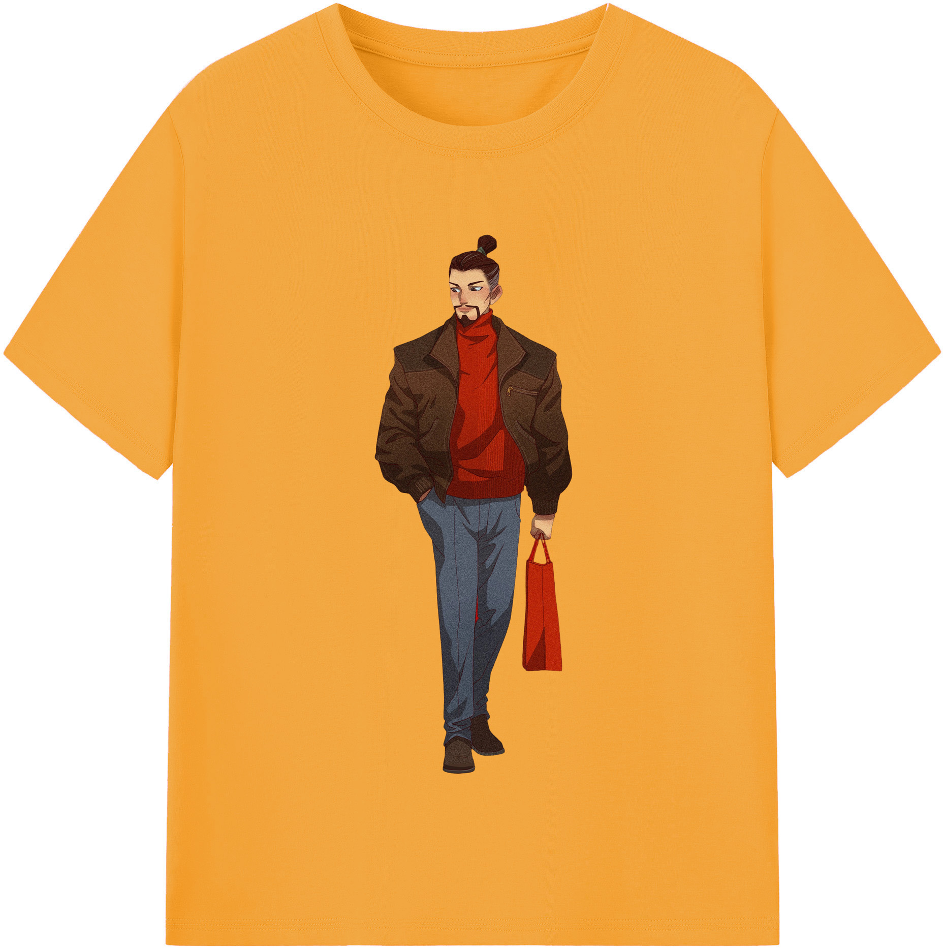 （画像用） Ne Zha 2 ナタ 魔童の大暴れ 綿100％半袖Tシャツ（フロントプリント）