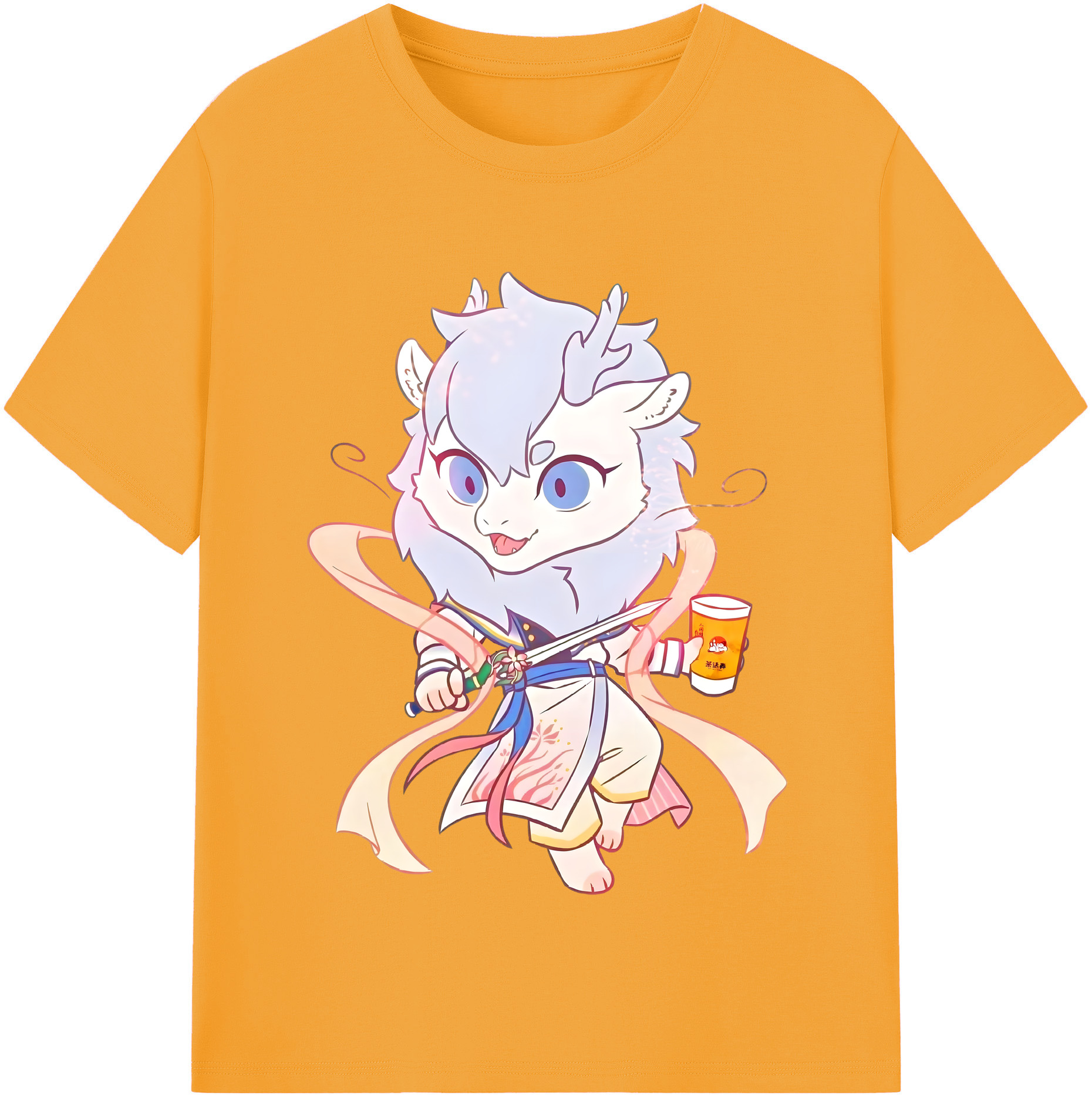 （画像用） Ne Zha 2 ナタ 魔童の大暴れ 綿100％半袖Tシャツ（フロントプリント）