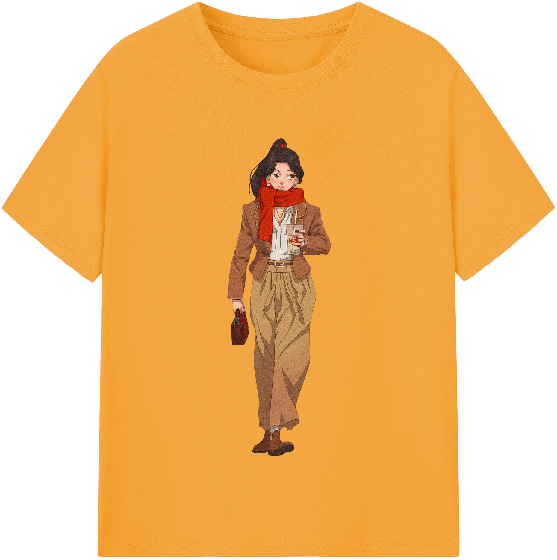 （画像用） Ne Zha 2 ナタ 魔童の大暴れ 綿100％半袖Tシャツ（フロントプリント）