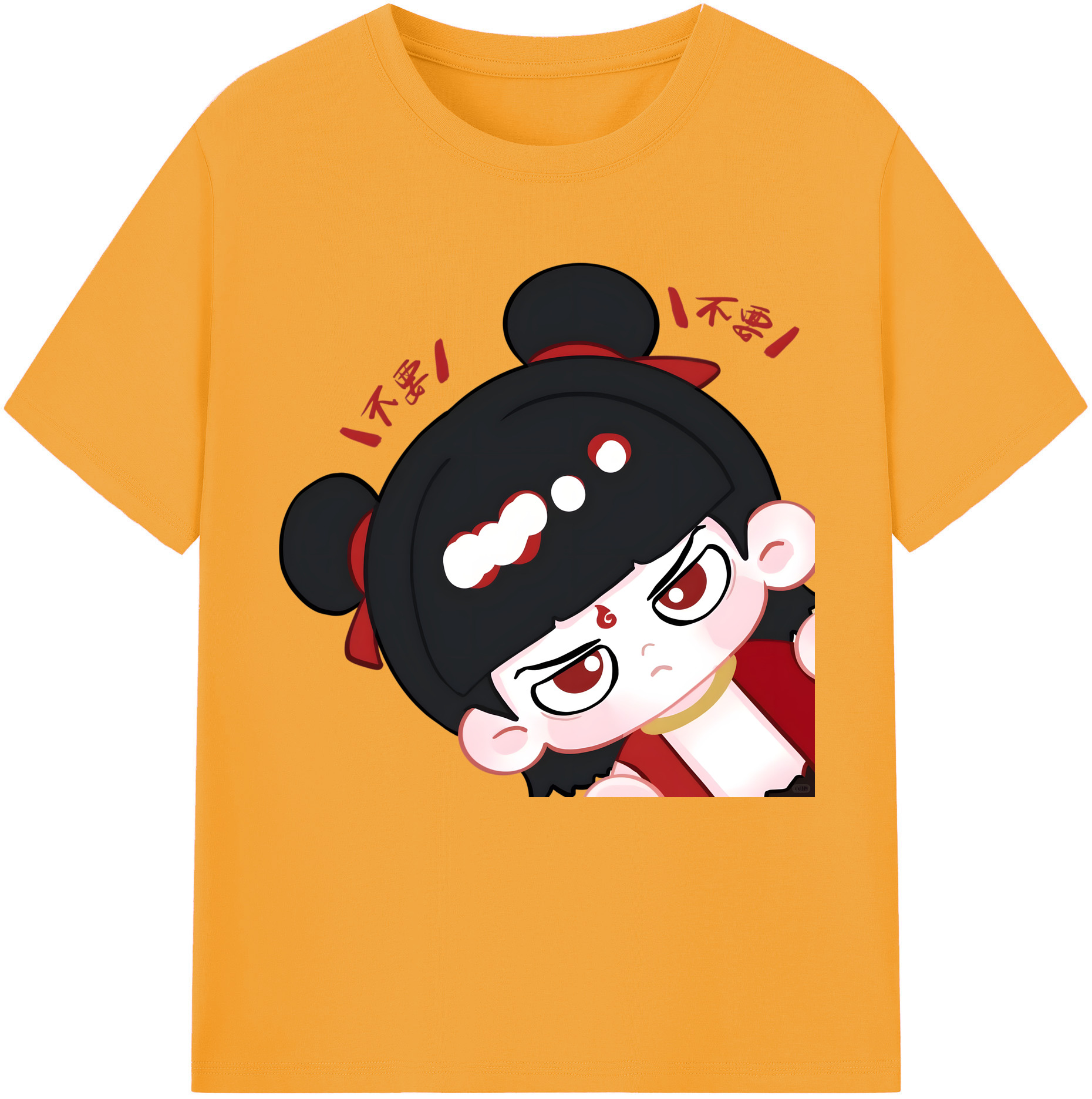 （画像用） Ne Zha 2 ナタ 魔童の大暴れ 綿100％半袖Tシャツ（フロントプリント）