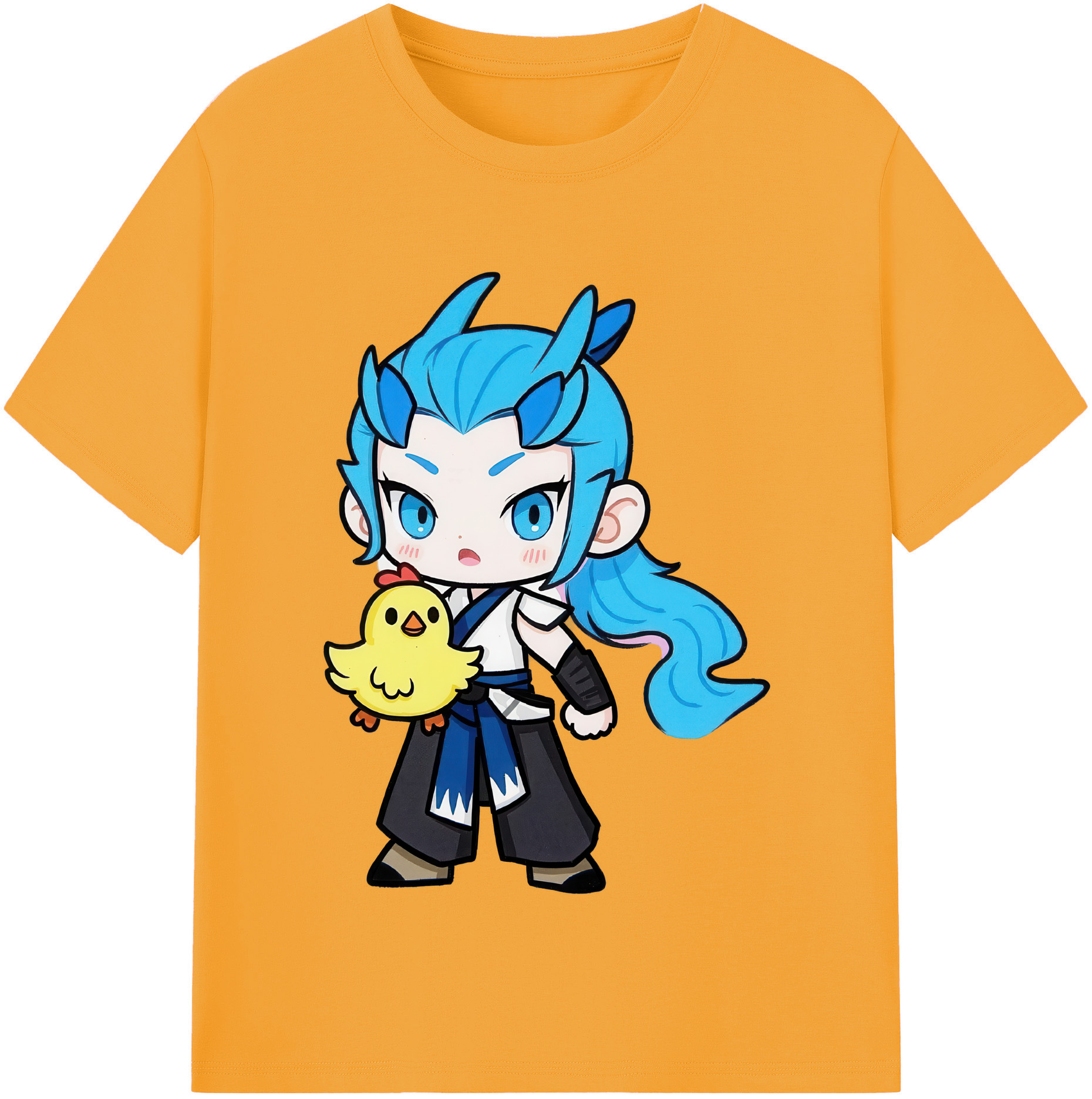 （画像用） Ne Zha 2 ナタ 魔童の大暴れ 綿100％半袖Tシャツ（フロントプリント）