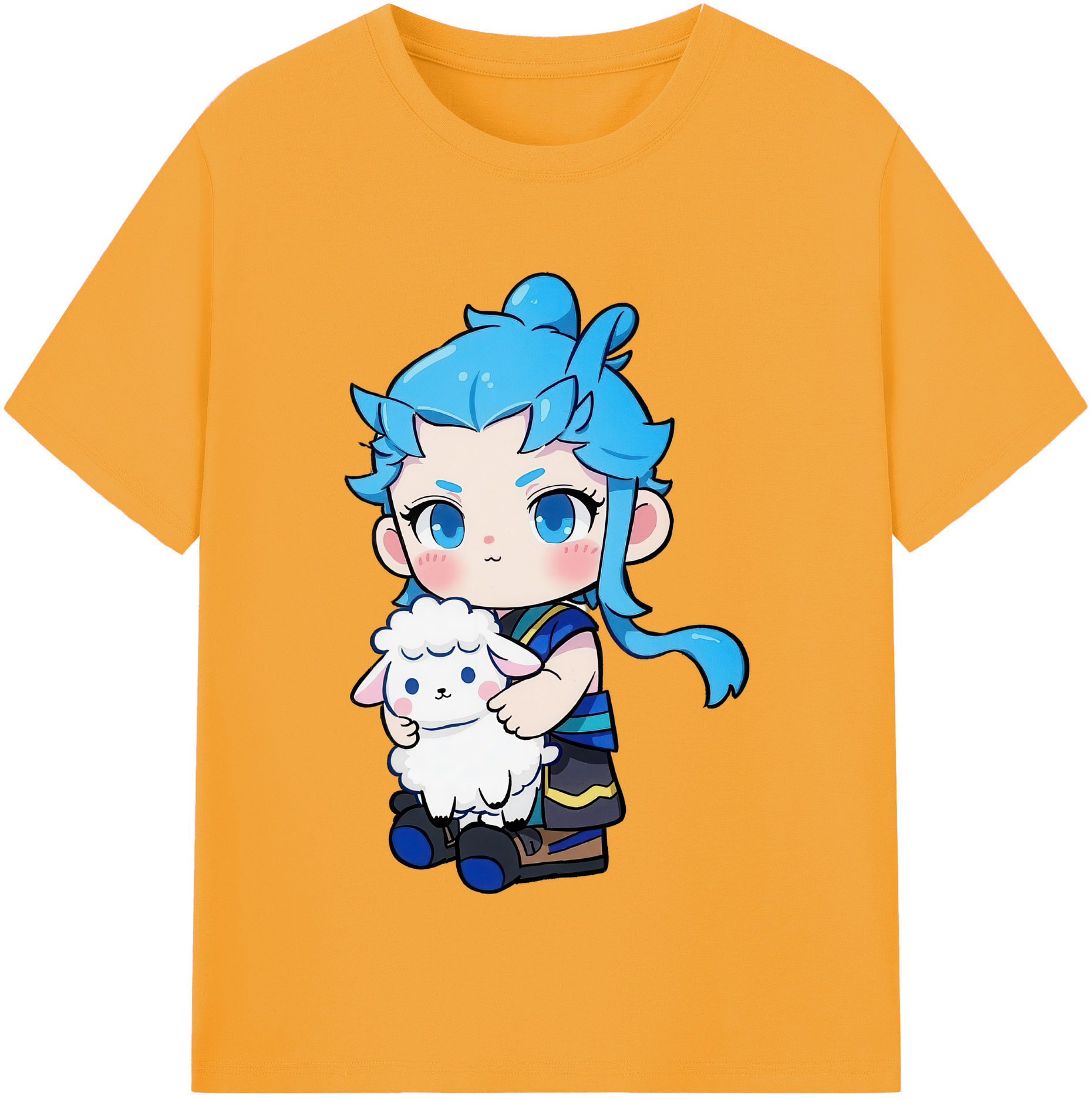 （画像用） Ne Zha 2 ナタ 魔童の大暴れ 綿100％半袖Tシャツ（フロントプリント）