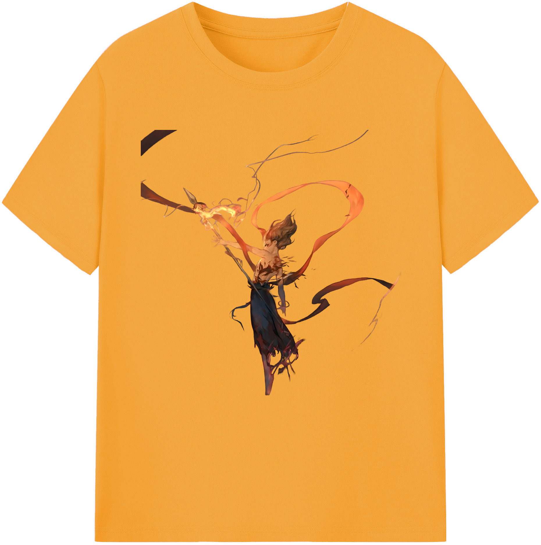 （画像用） Ne Zha 2 ナタ 魔童の大暴れ 綿100％半袖Tシャツ（フロントプリント）