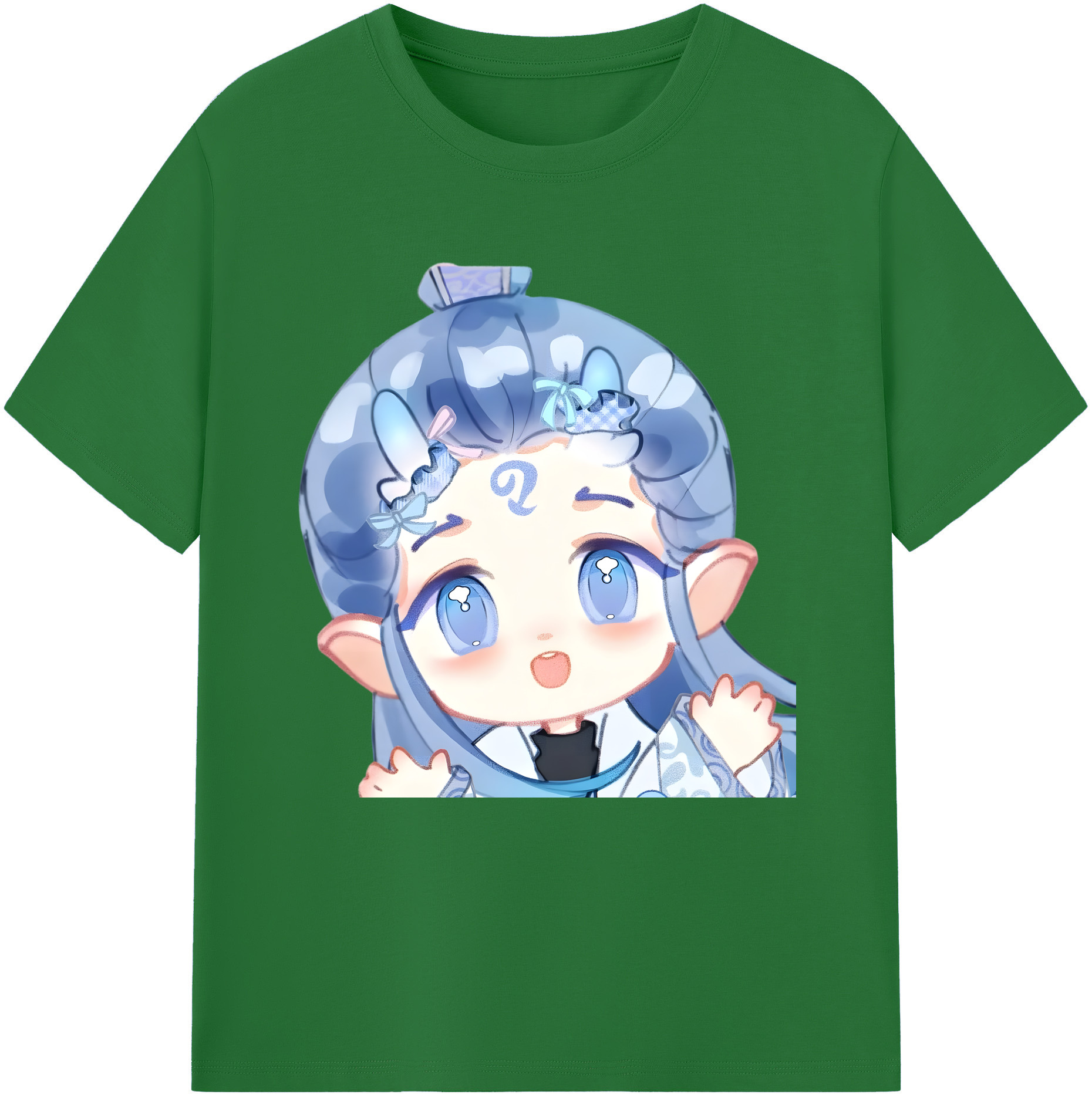 （画像用） Ne Zha 2 ナタ 魔童の大暴れ 綿100％半袖Tシャツ（フロントプリント）