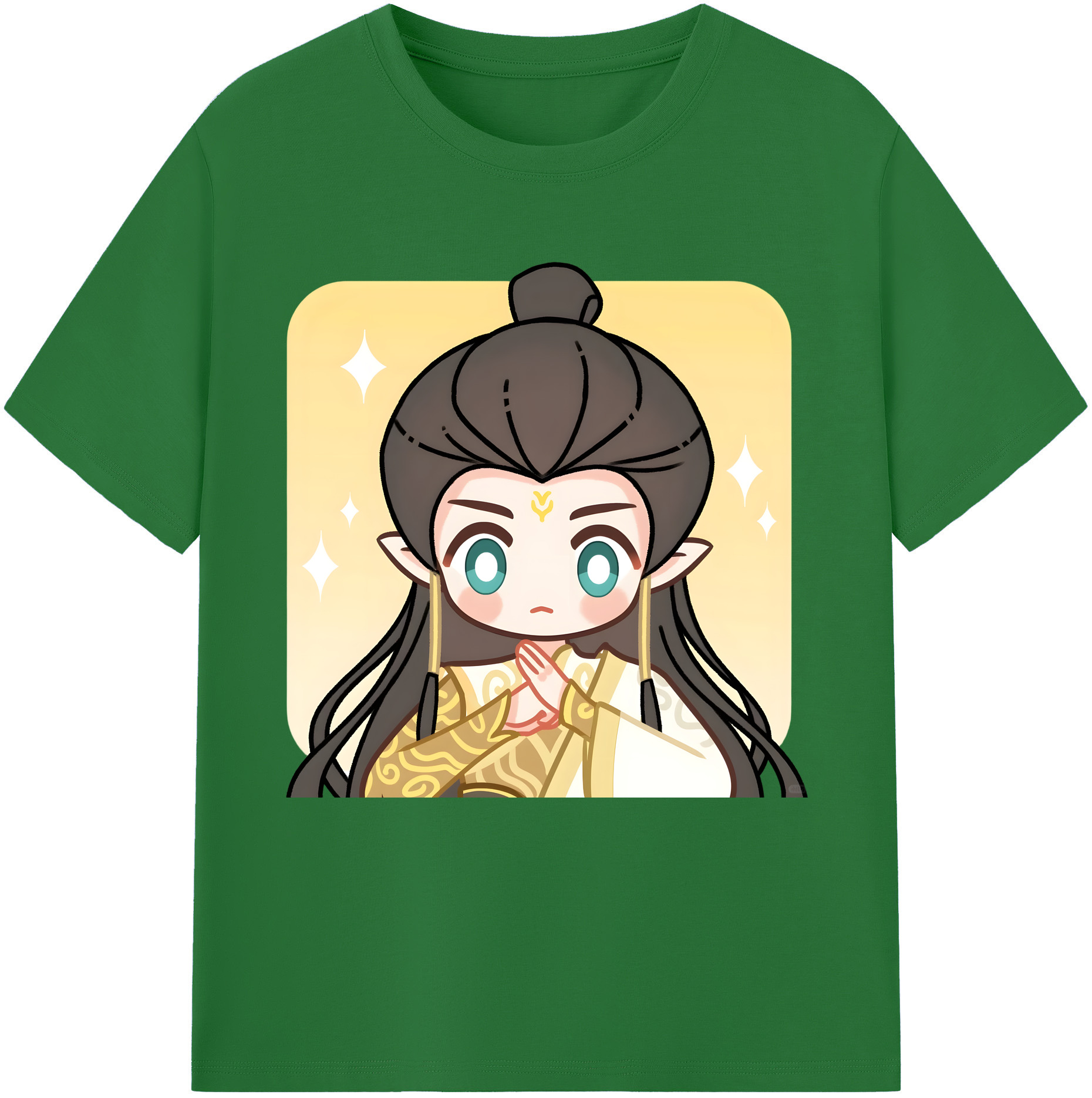 （画像用） Ne Zha 2 ナタ 魔童の大暴れ 綿100％半袖Tシャツ（フロントプリント）